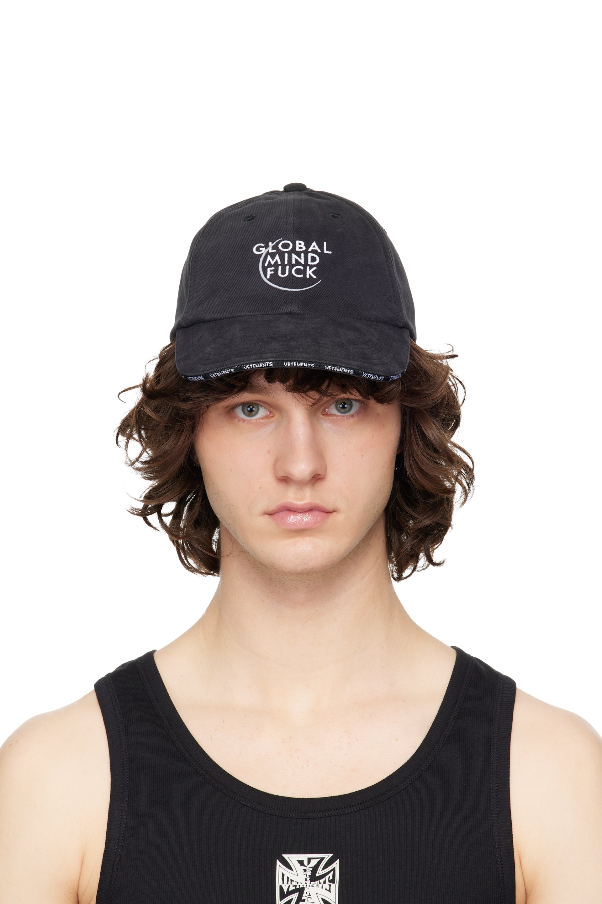 VETEMENTS - Black 'Global MF' Cap
