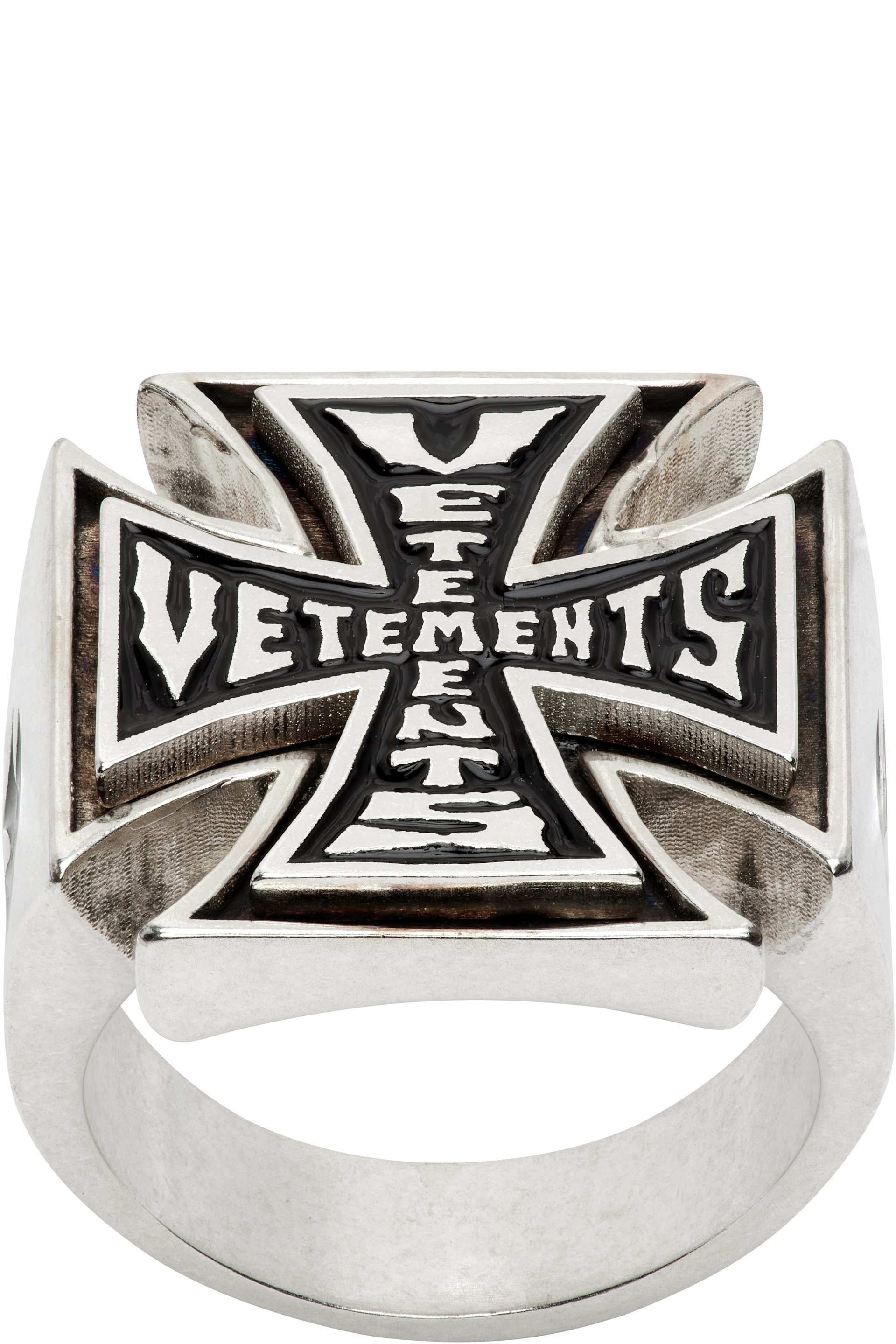 VETEMENTS - Triple Biker Cross Logo Ring