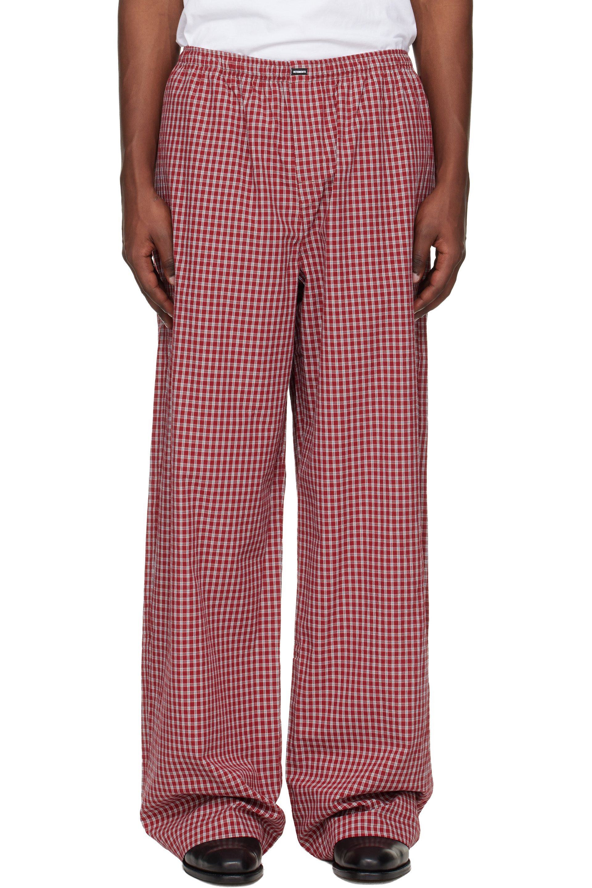 VETEMENTS - Red Check Pyjama Pants
