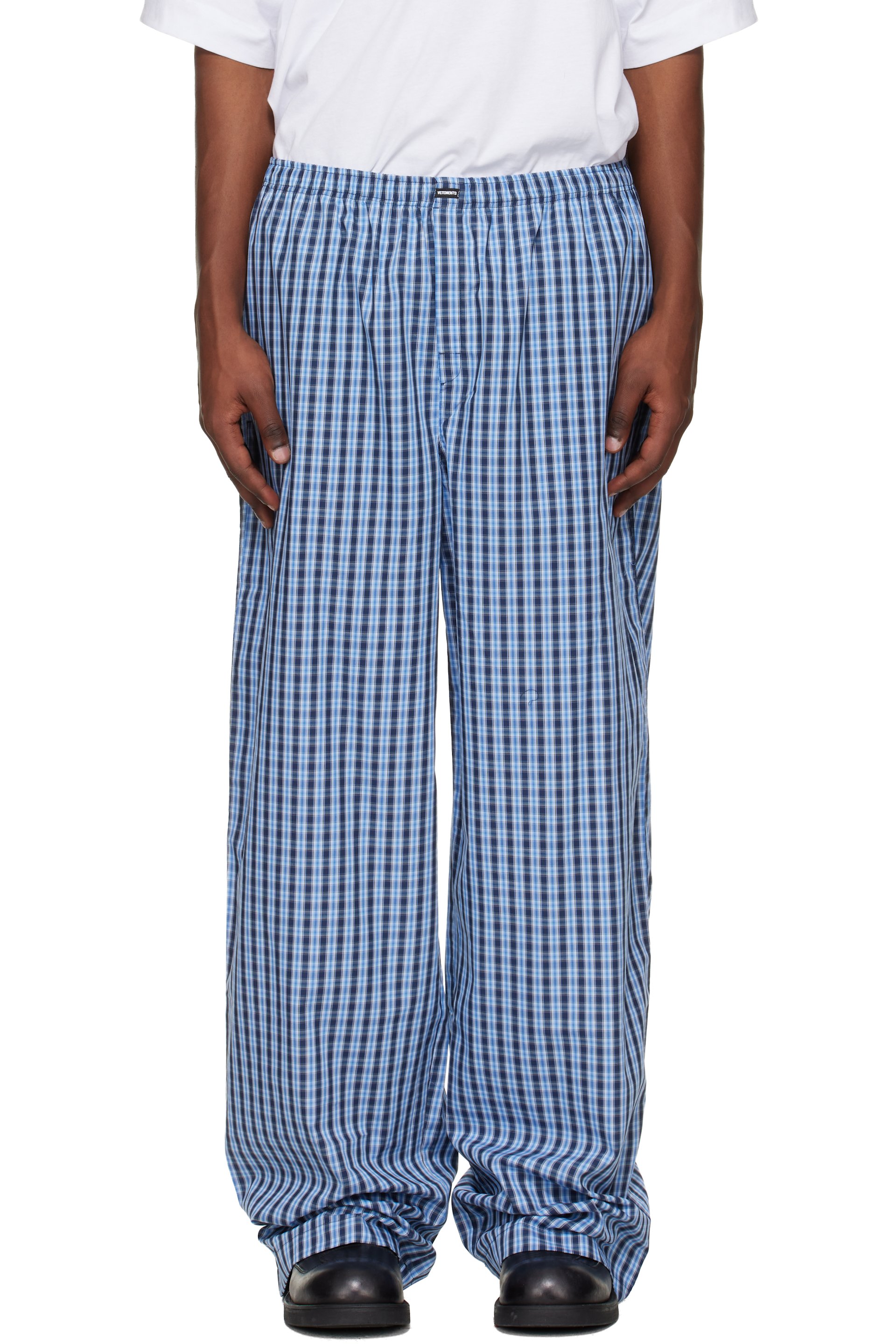 VETEMENTS - Blue Check Pyjama Pants