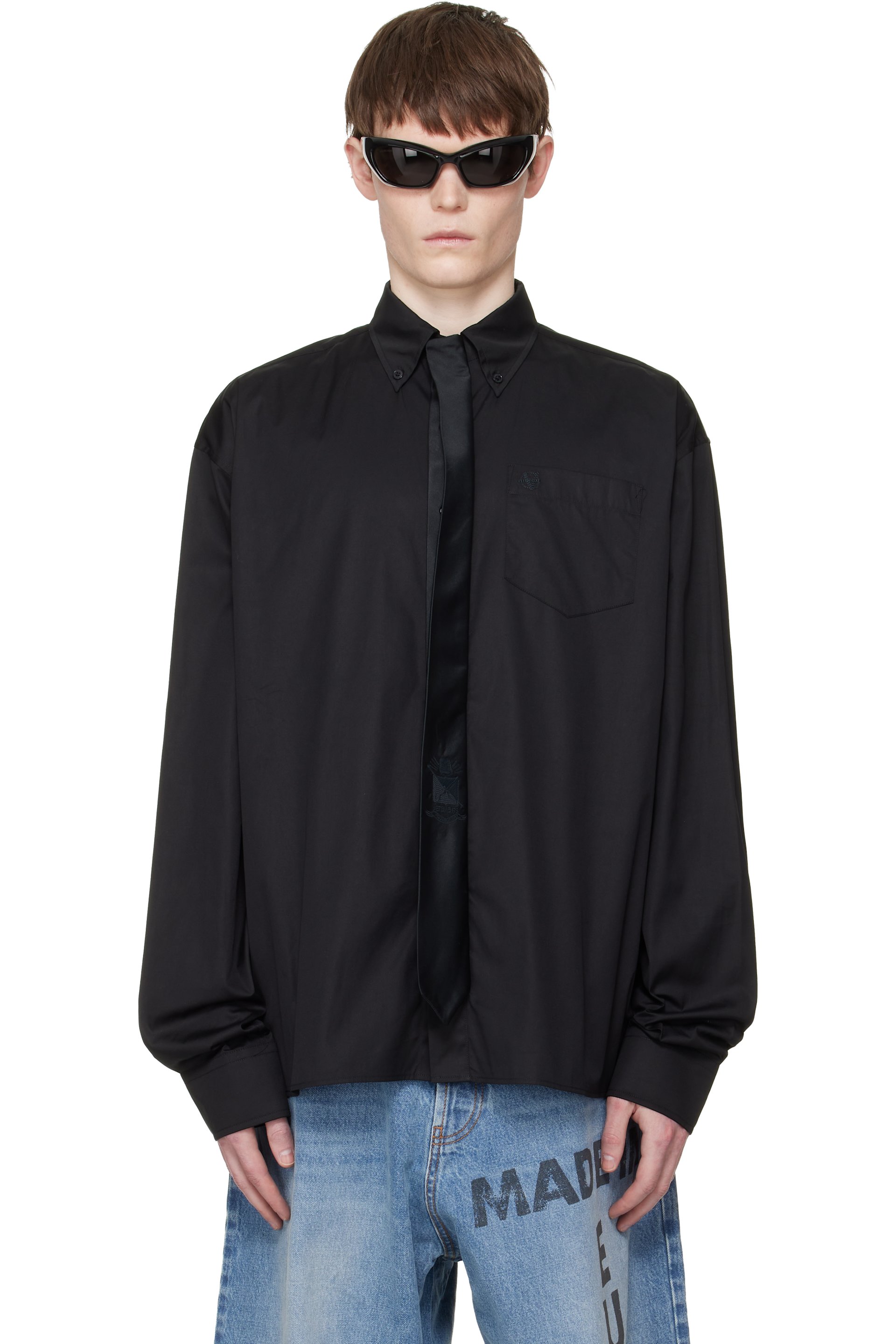 VETEMENTS - Black Tie Classic Shirt