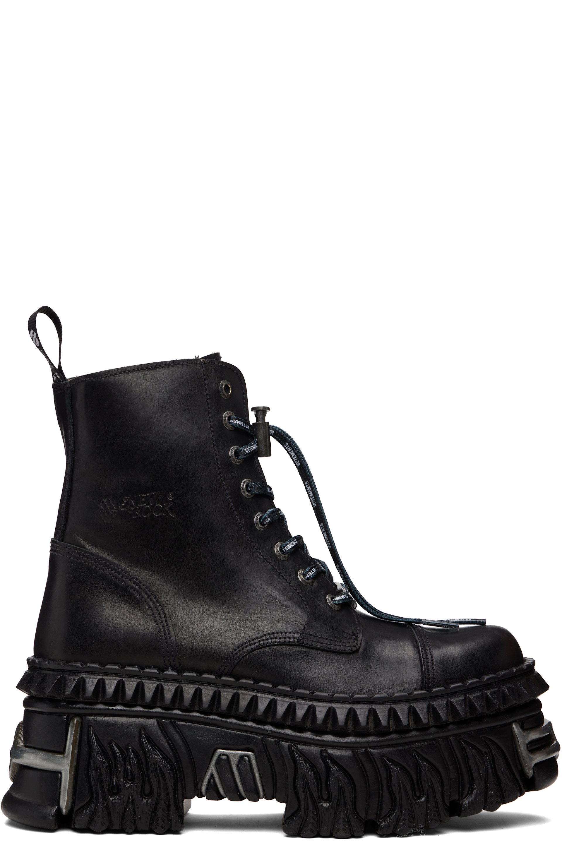 VETEMENTS - Black New Rock Edition Combat Boots