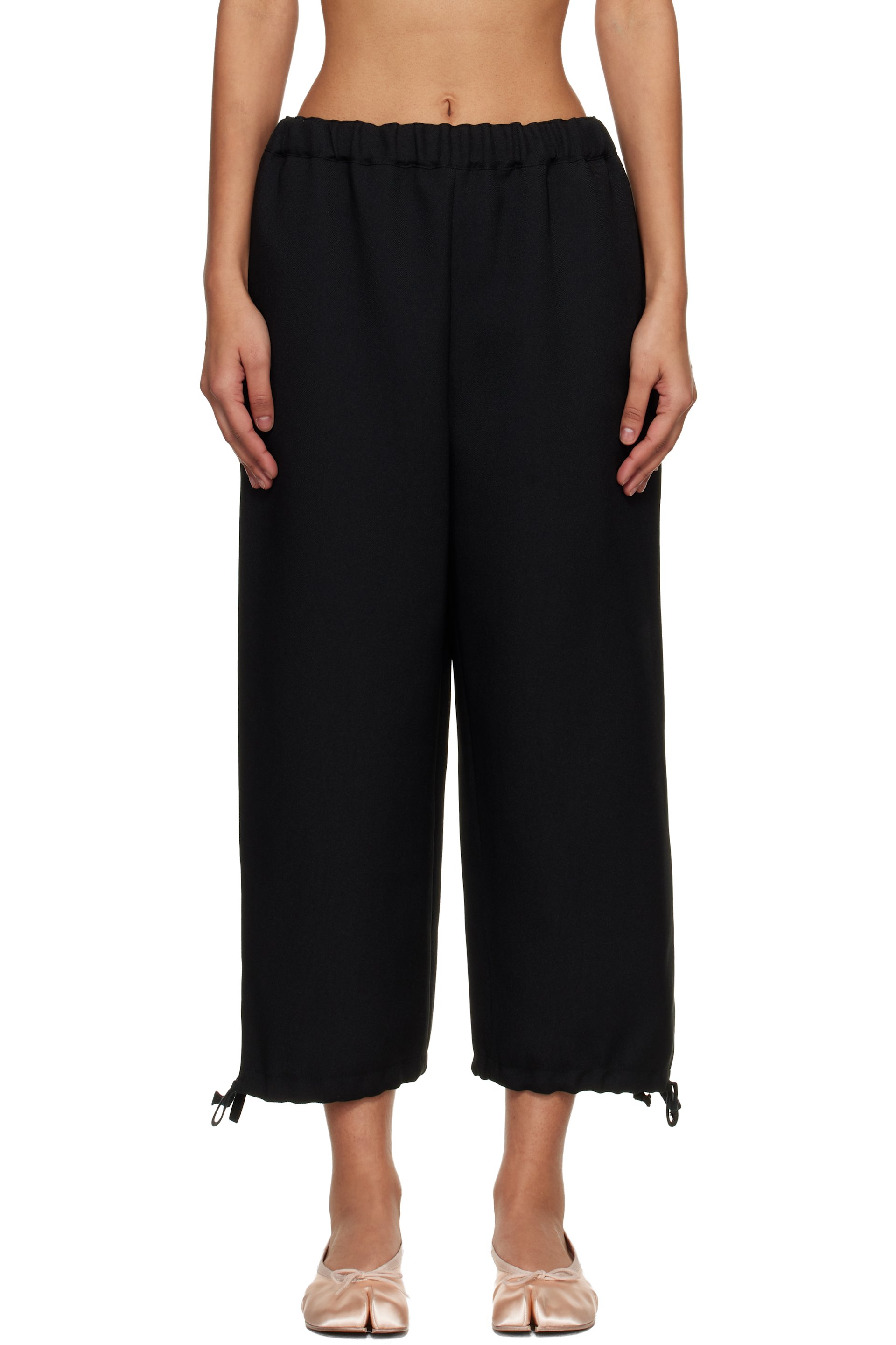 Comme des Garçons Girl - Pantalon noir en gabardine