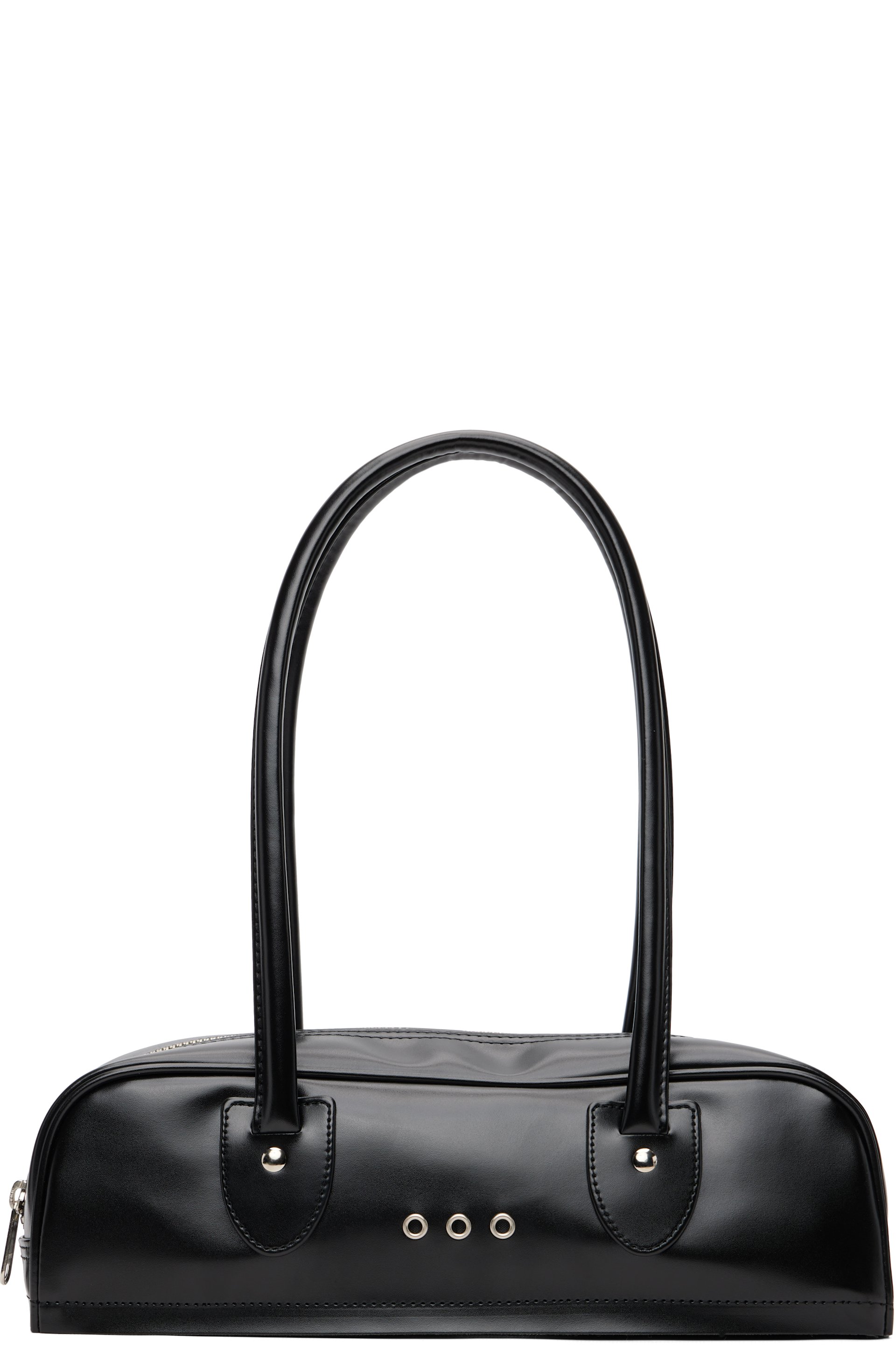 Comme des Garçons Comme des Garçons - Sac porté épaule noir en cuir synthétique