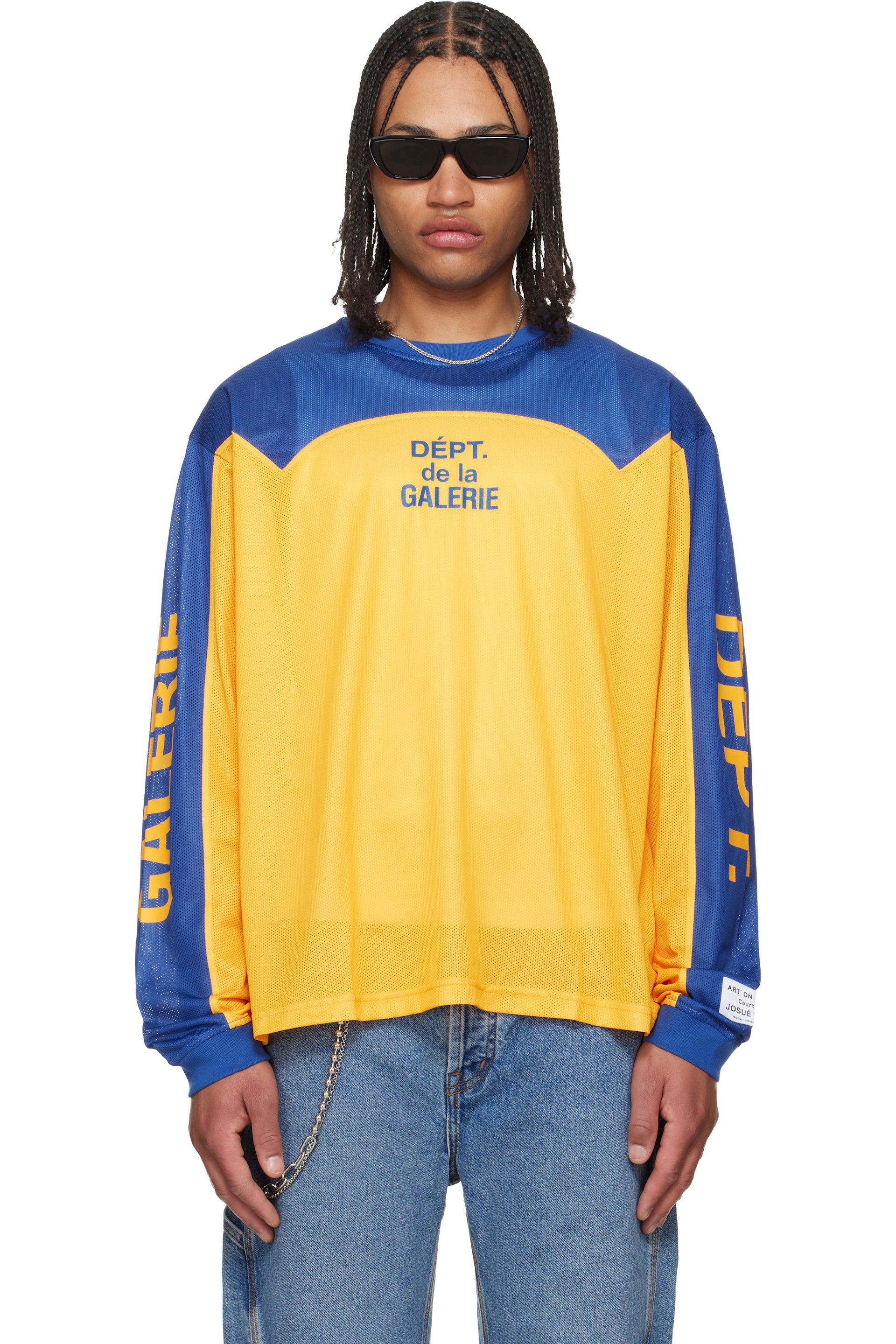 Gallery Dept. - Yellow & Blue Western Sport Elegant Mesh L/S T-shirt