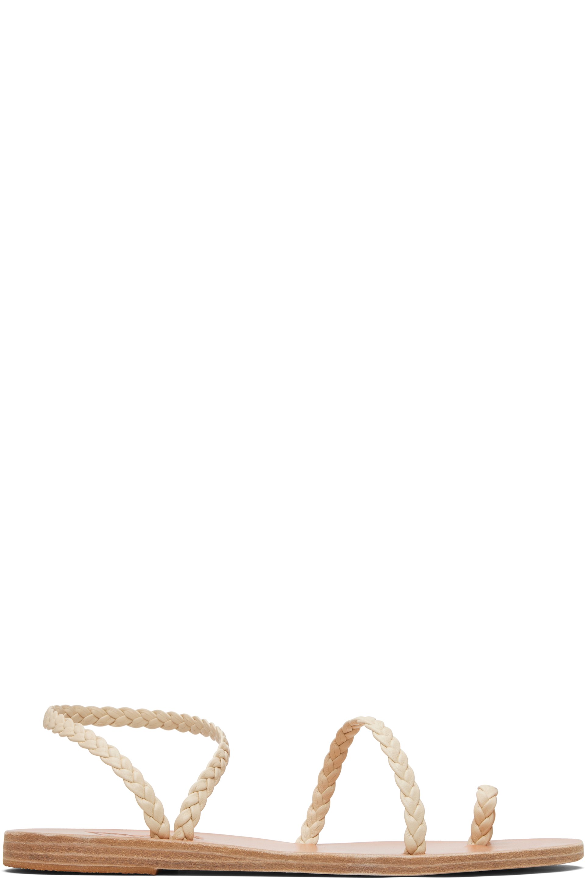 Ancient Greek Sandals - Sandales Eleftheria blanc cassé