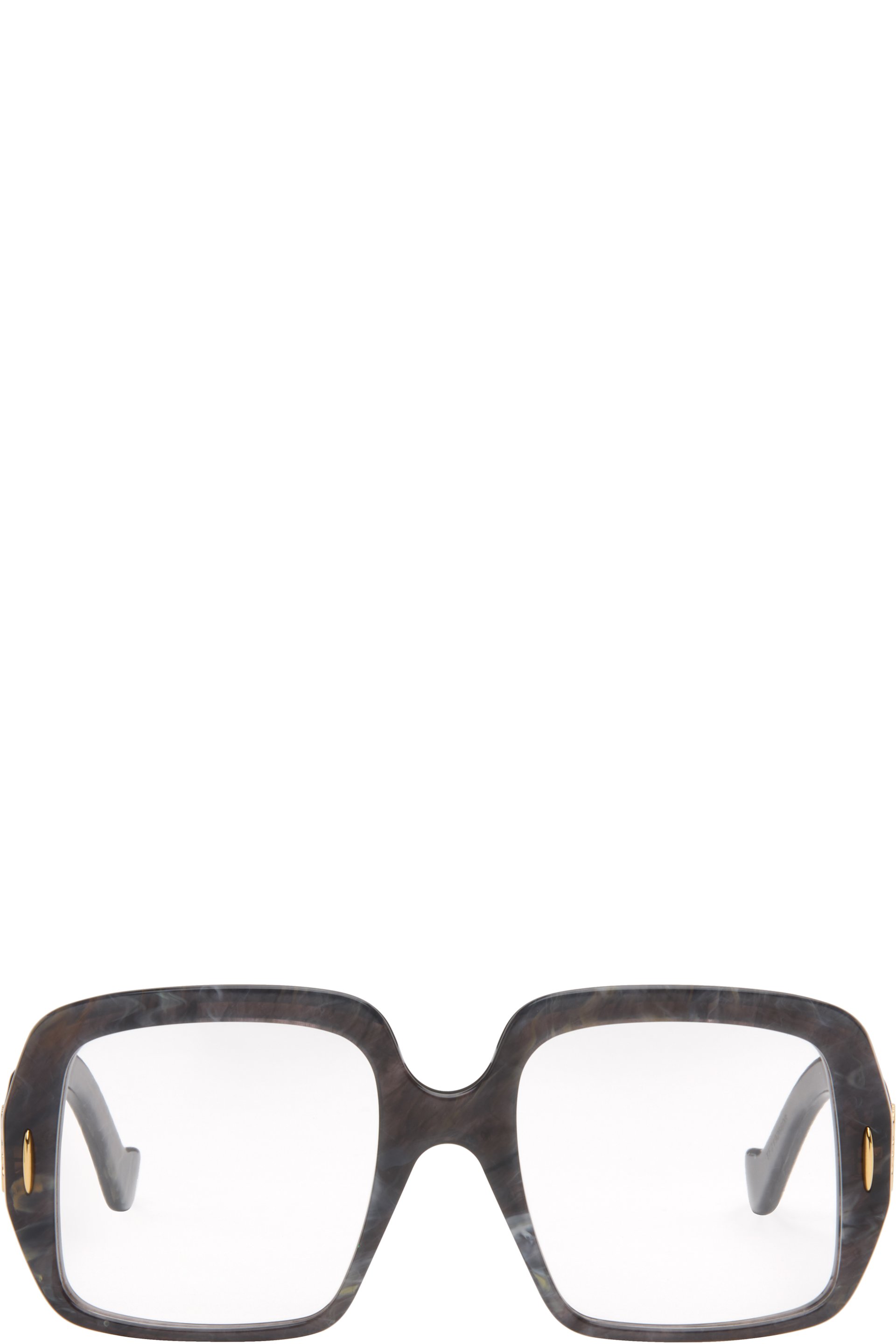 LOEWE: Black & Gray Anagram Glasses | SSENSE