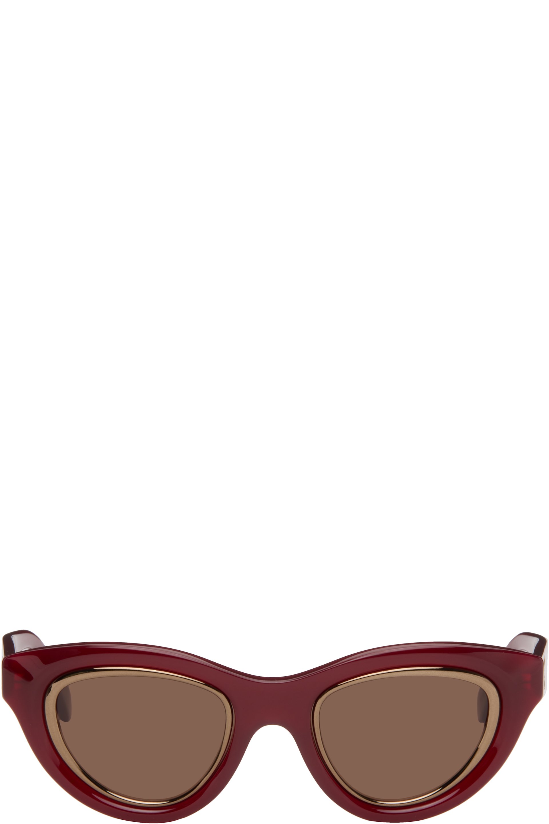 LOEWE - Red Mini Anagram Cateye Sunglasses