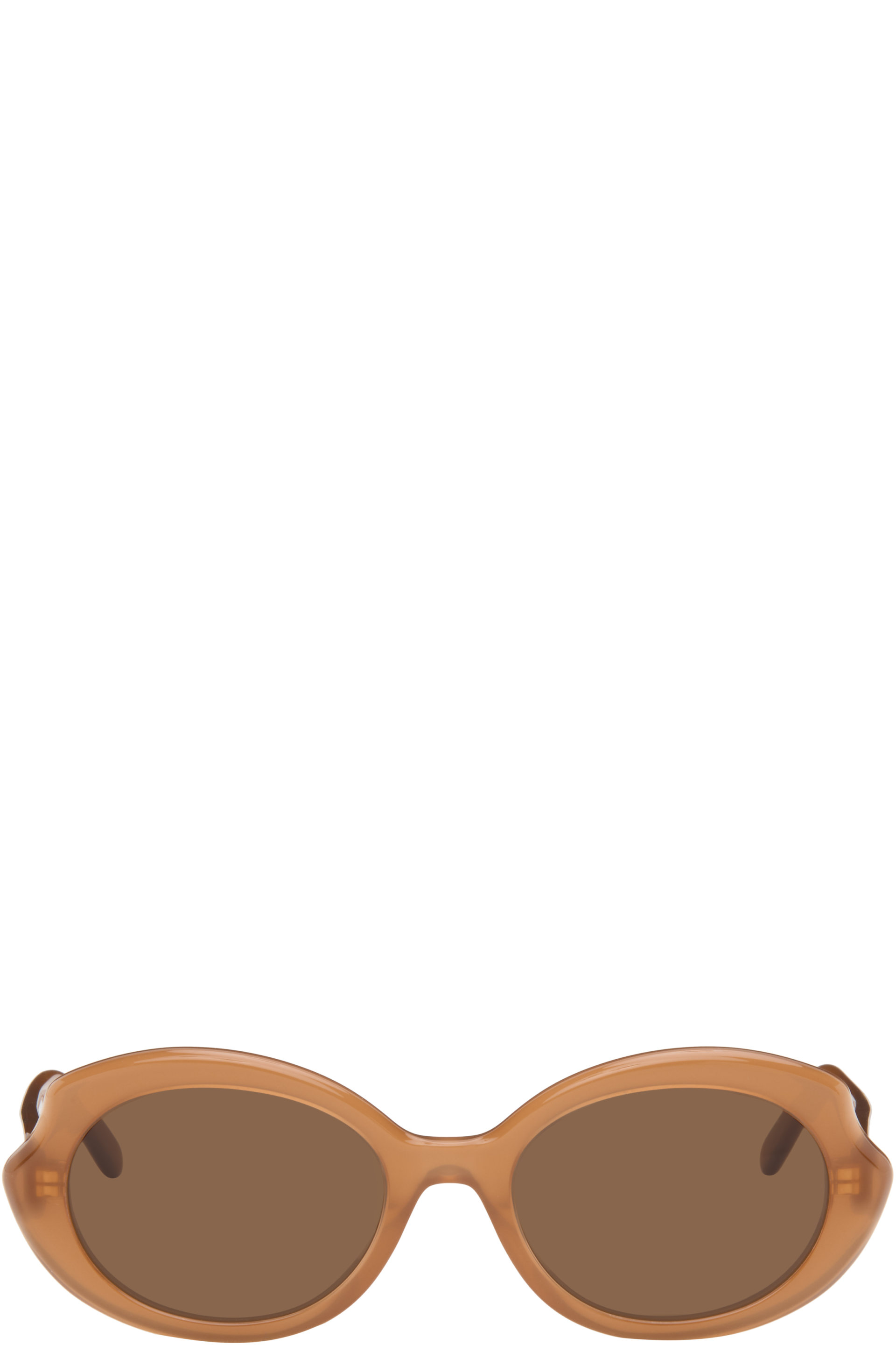 LOEWE - Brown Mini Slim Oval Sunglasses
