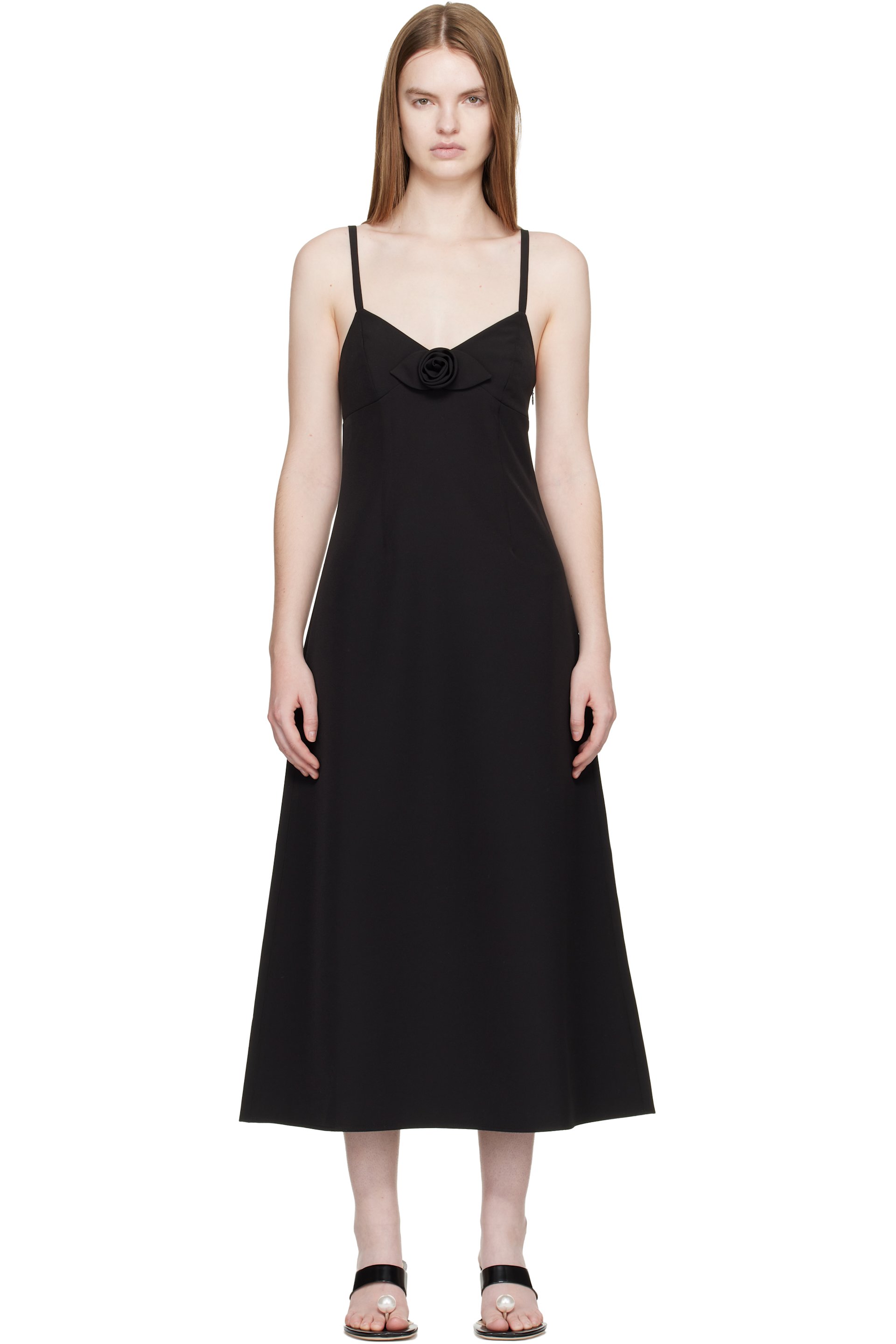 Sandy Liang - Robe midi Pilton noire