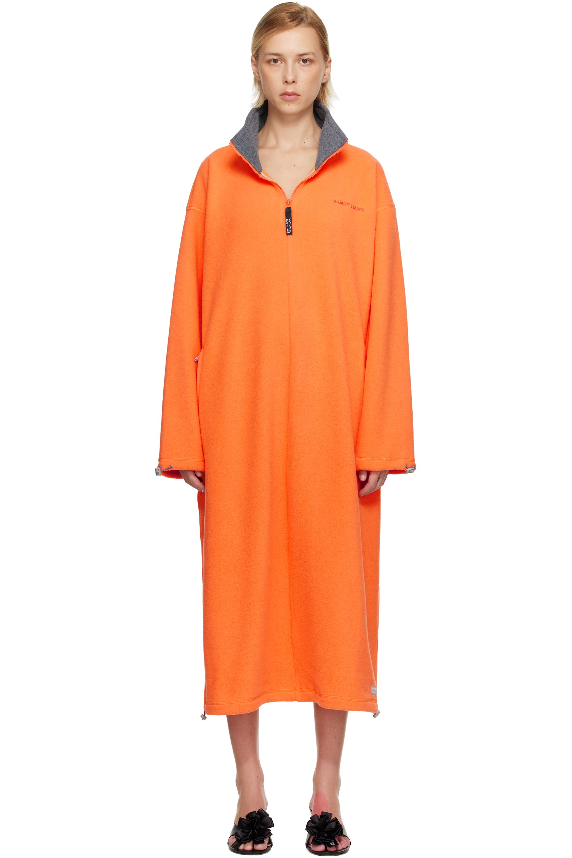 Sandy Liang - Robe longue Sloane orange