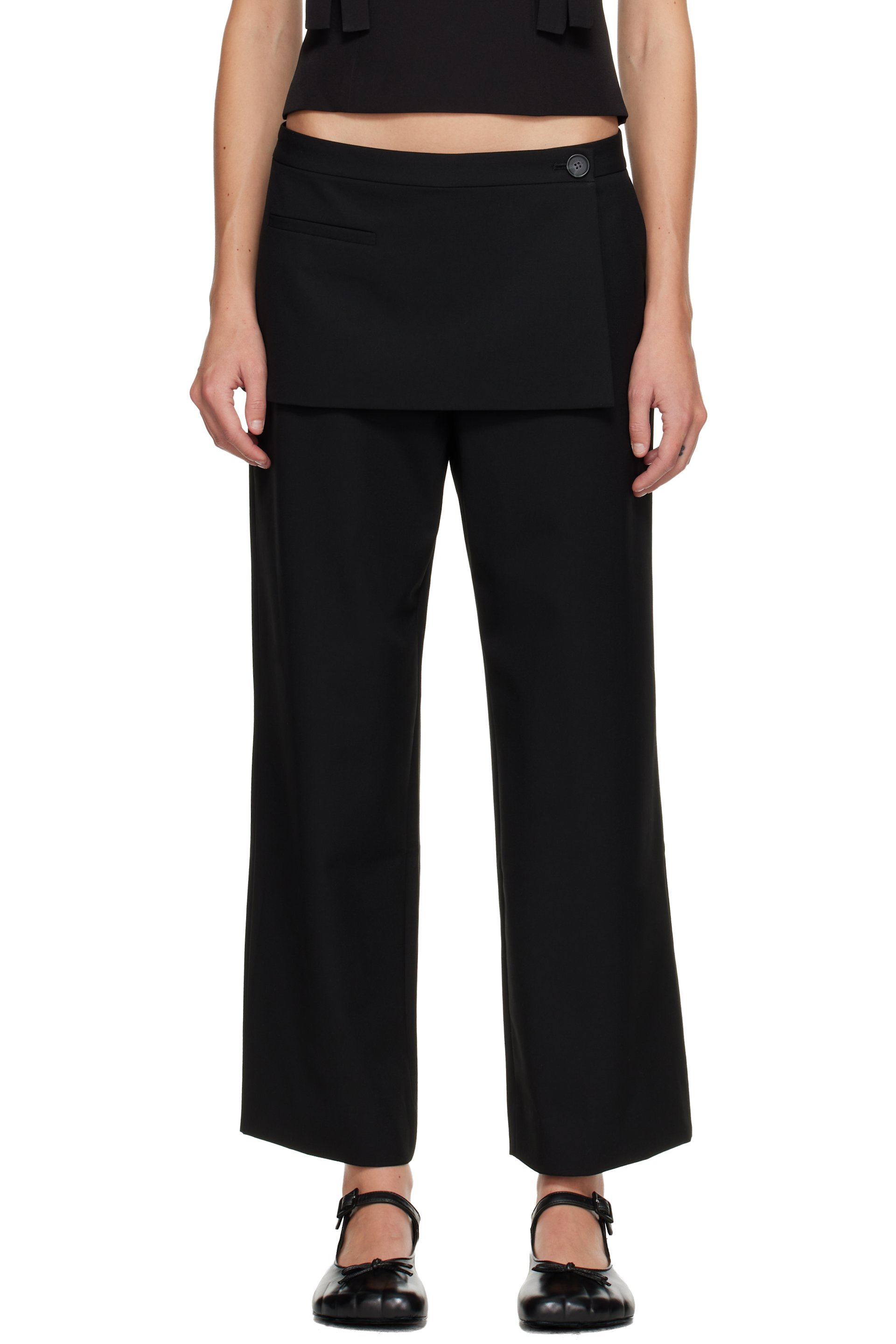 Sandy Liang - Pantalon Mott noir