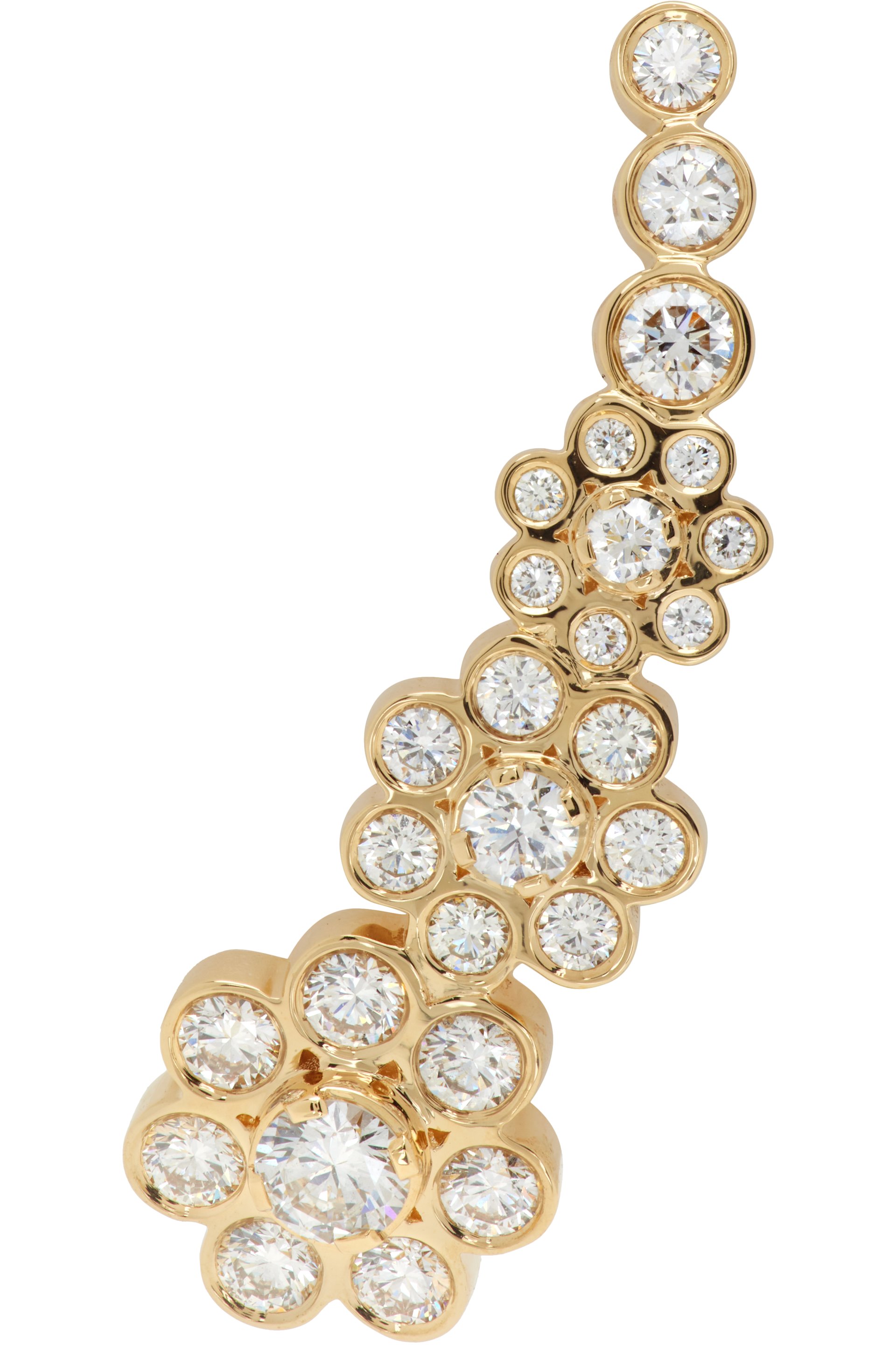 Sophie Bille Brahe - Boucle d'oreille unique Croissant Fleur