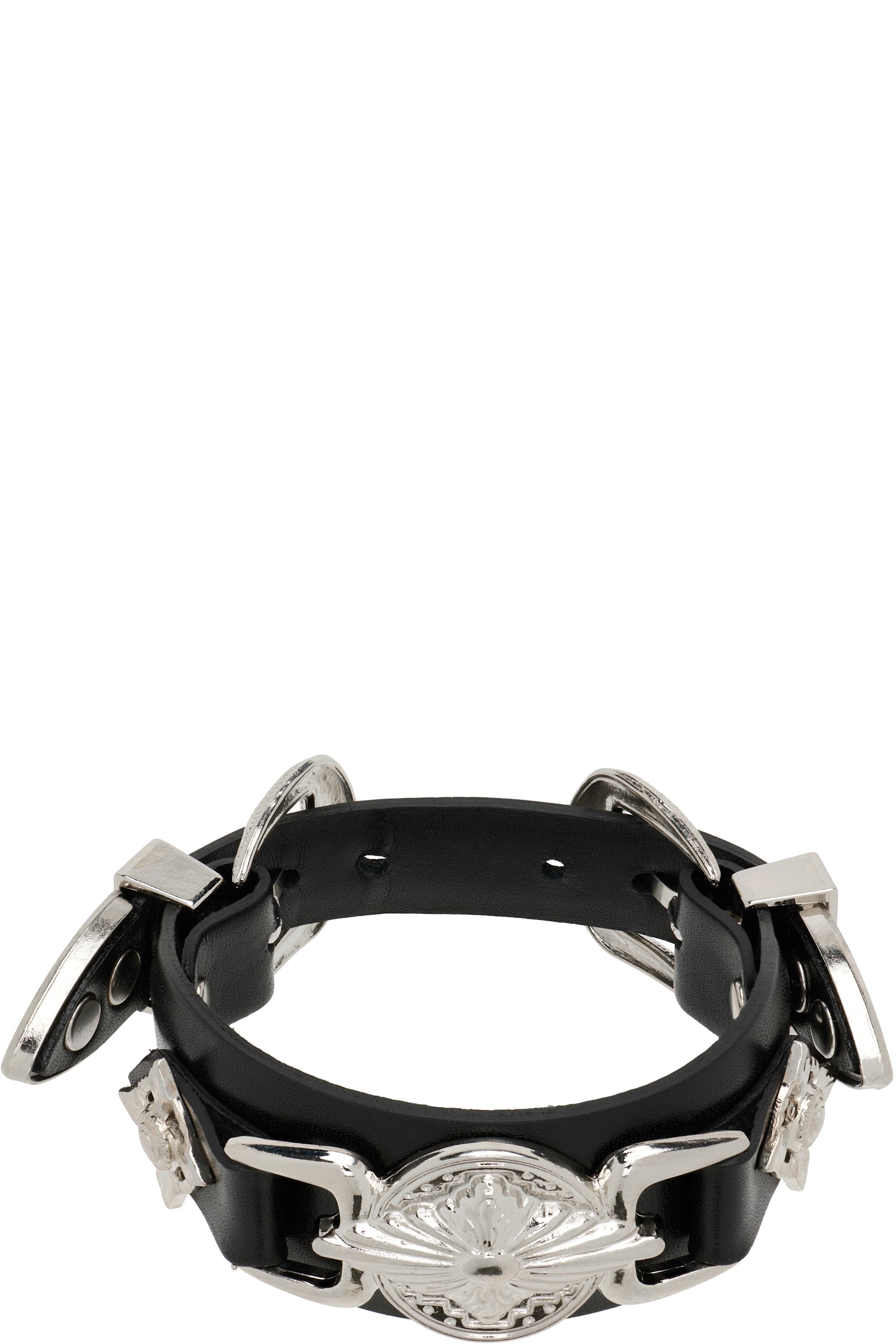 Toga Virilis: Double Buckle Concho Bangle Bracelet | SSENSE