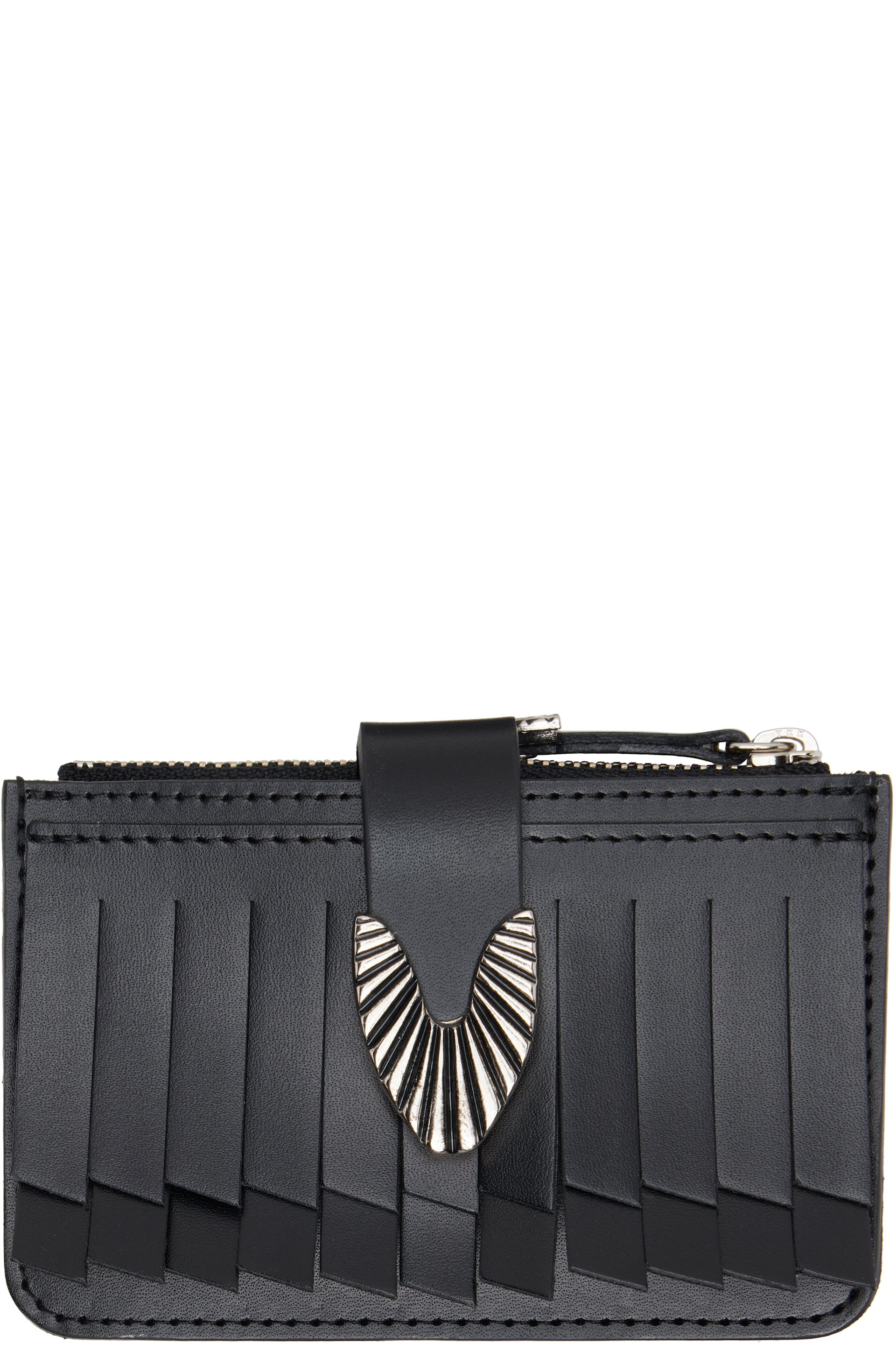 MASA TOGA VIRILIS leather wallet Toga Virilis: Black Fringe Small Wallet | SSENSE