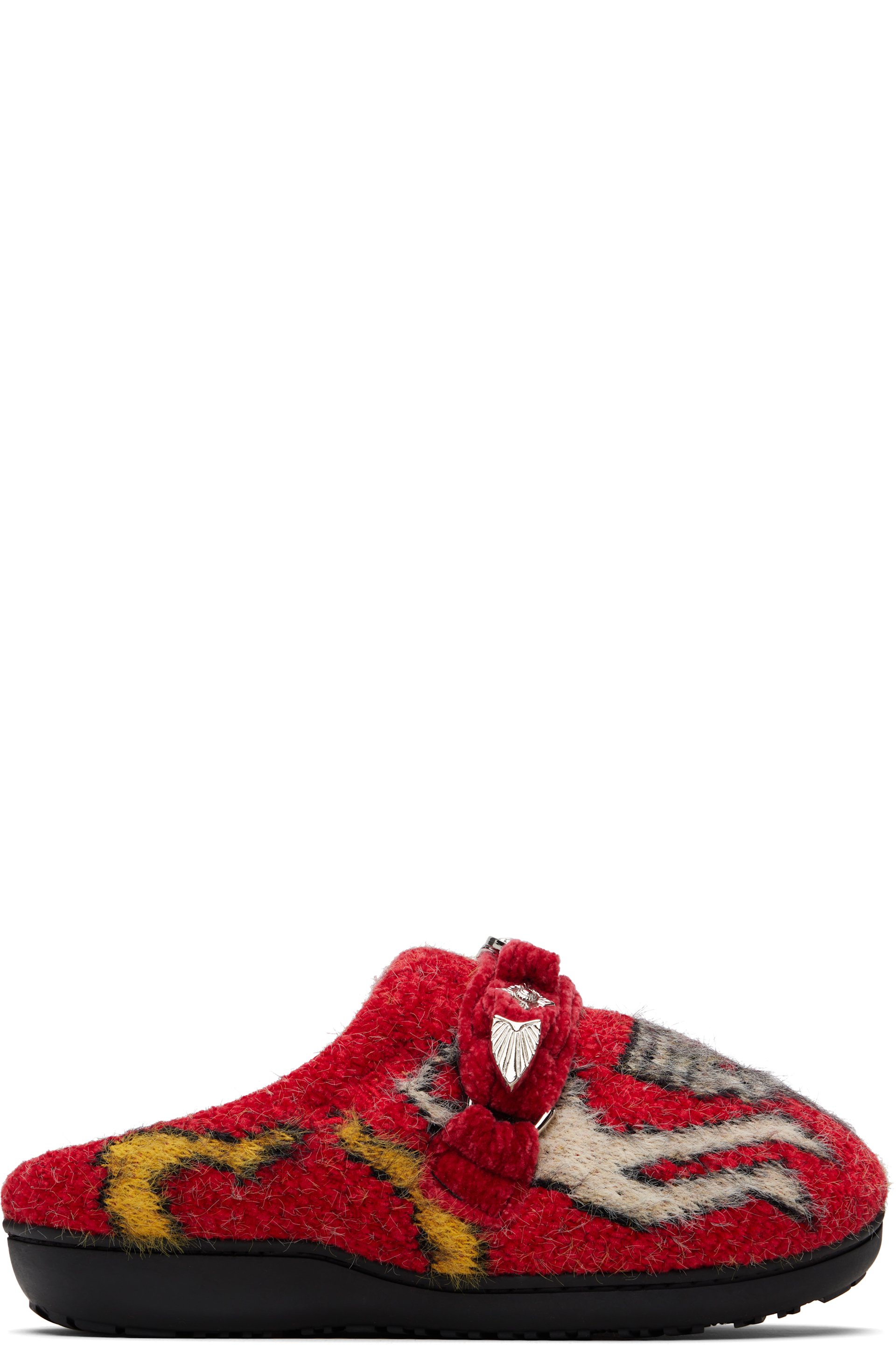 Toga Virilis - Red SUBU Edition Knit Slipper Loafers