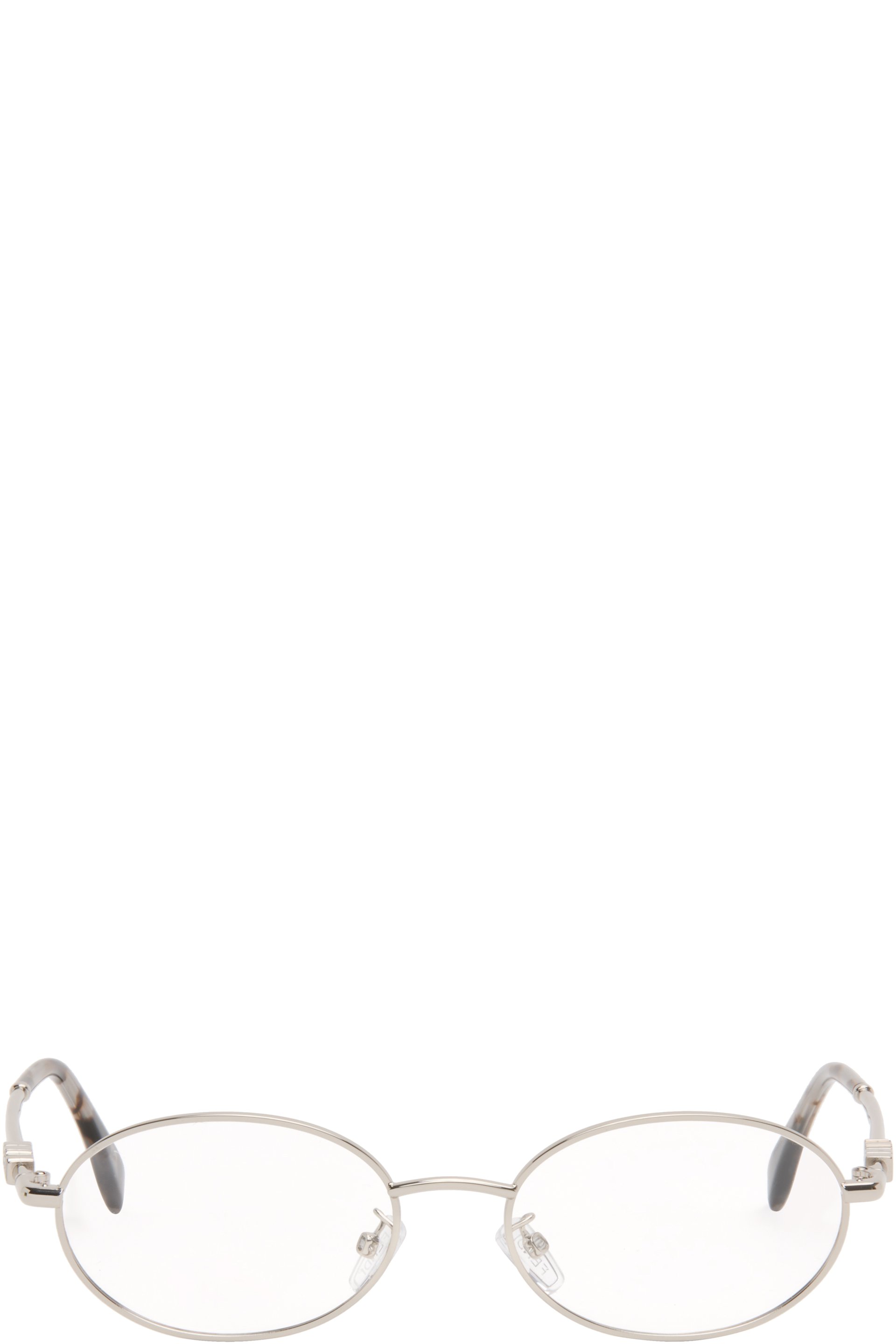 Fendi - Lunettes argentées à logos Fendigraphy