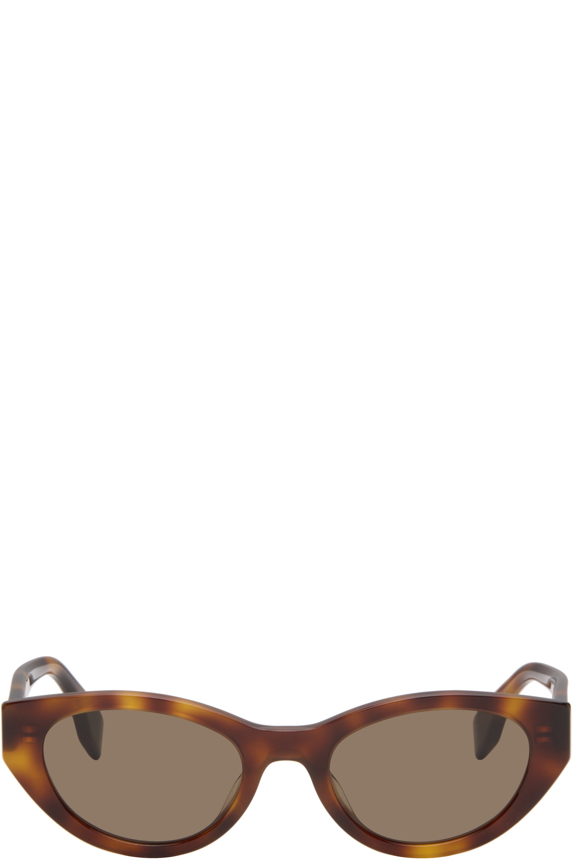 Fendi - Lunettes de soleil brunes à ferrures à logo
