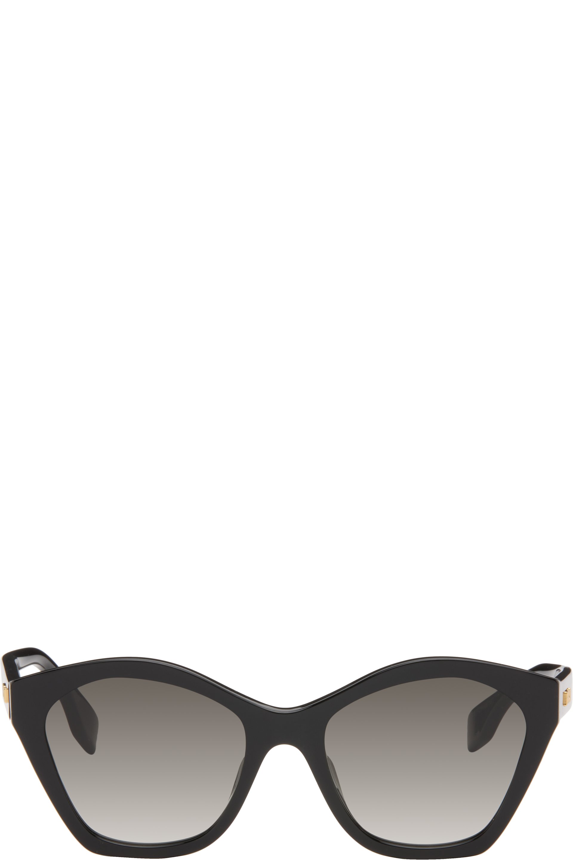 Fendi - Lunettes de soleil noires à ferrures à logo