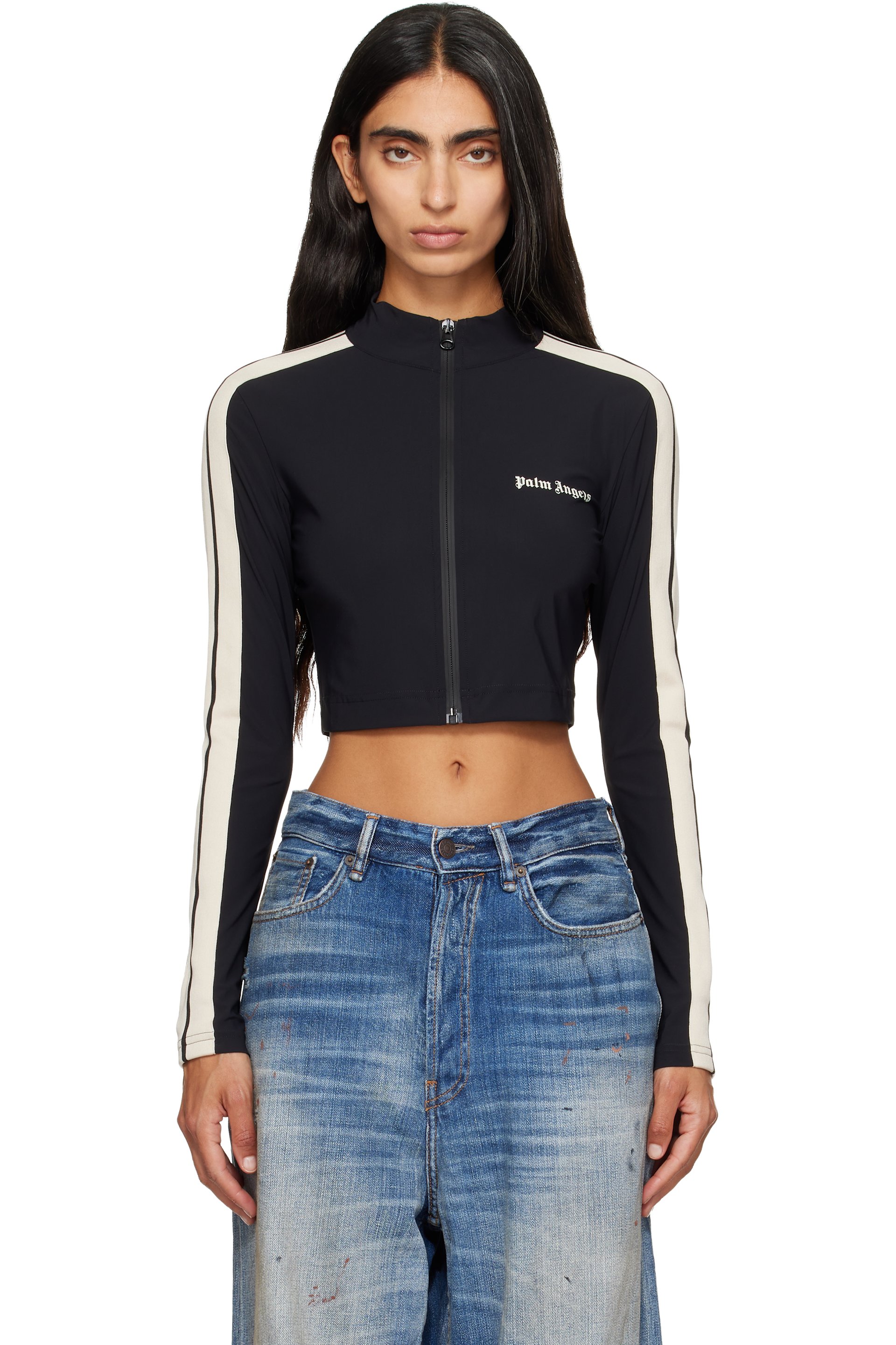 Palm Angels - Black Classic Logo Training Jacket