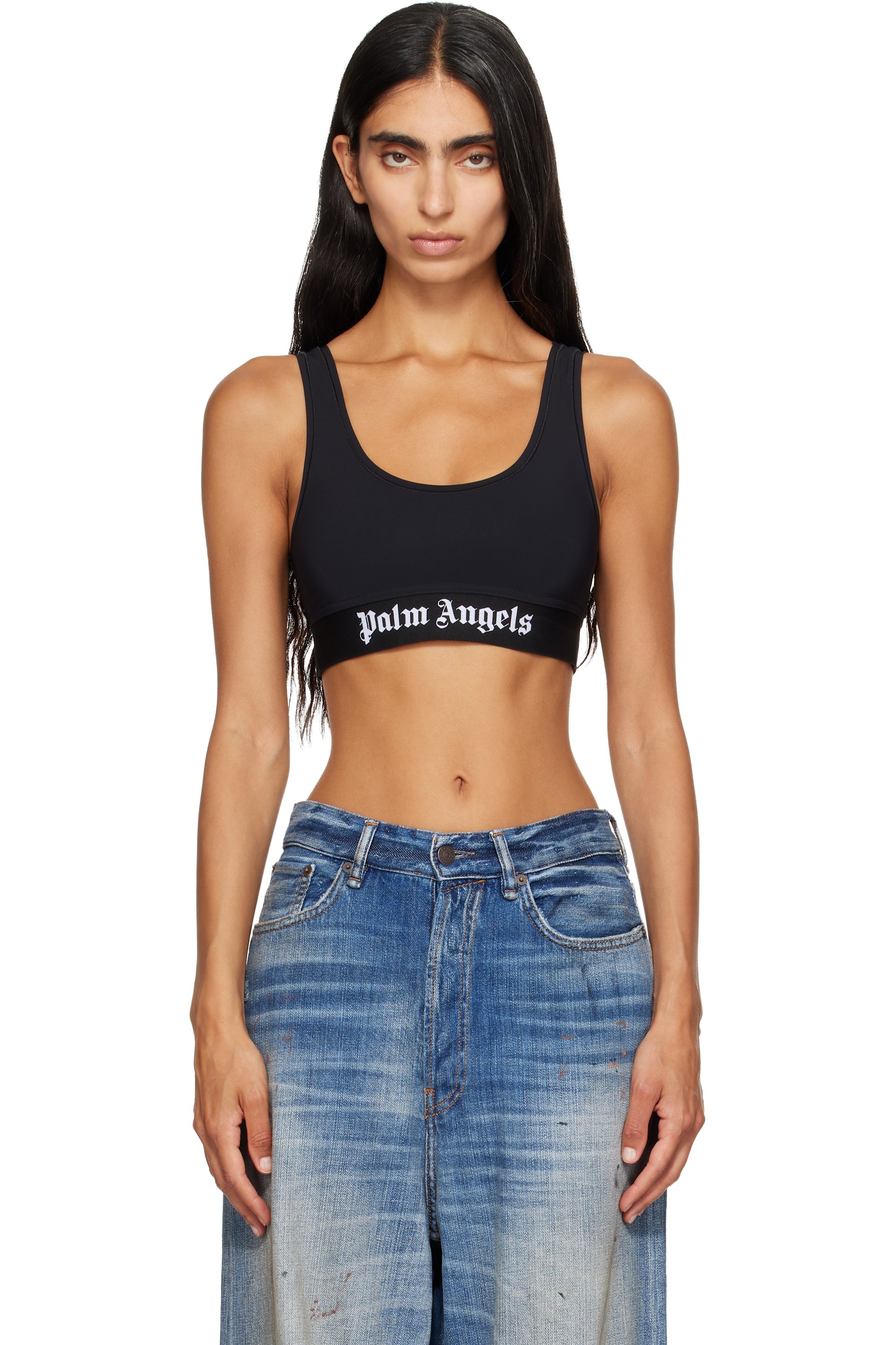 Palm Angels - Black Classic Logo Sport Bra
