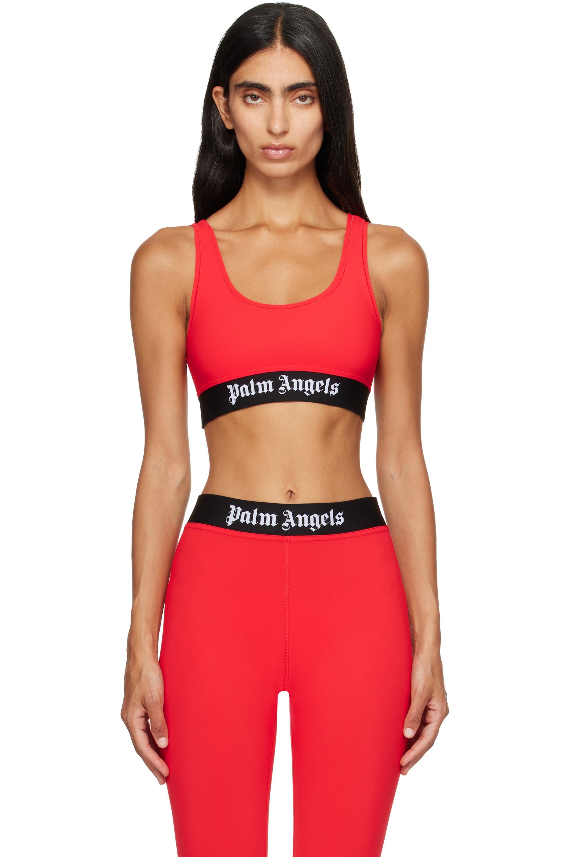 Palm Angels - Red Classic Logo Sport Bra