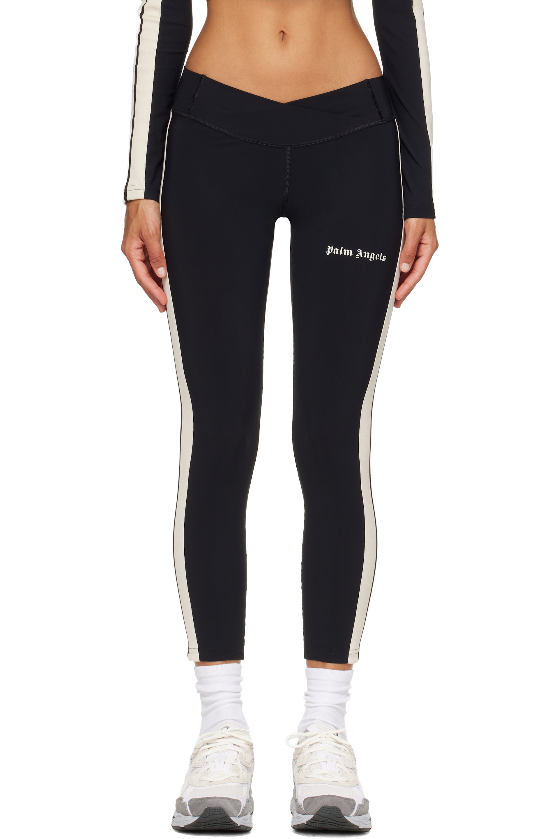 Palm Angels - Black Classic Logo Low Track Leggings