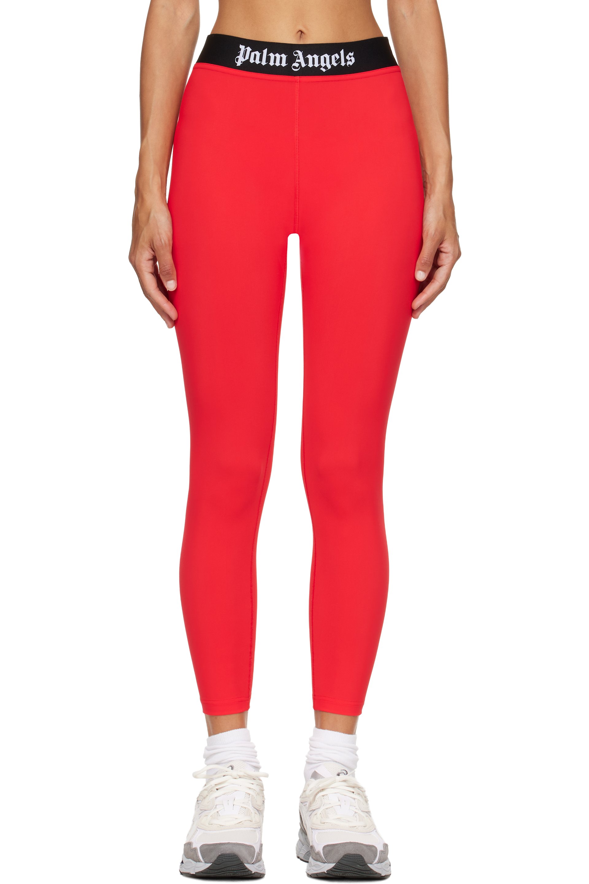 Palm Angels - Red Classic Logo Sport Leggings