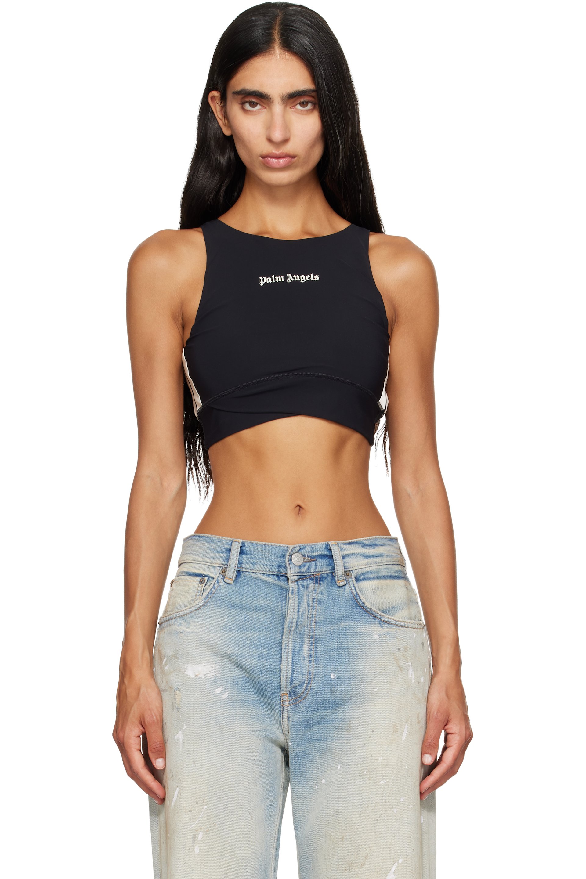 Palm Angels - Black Classic Logo Active Track Top