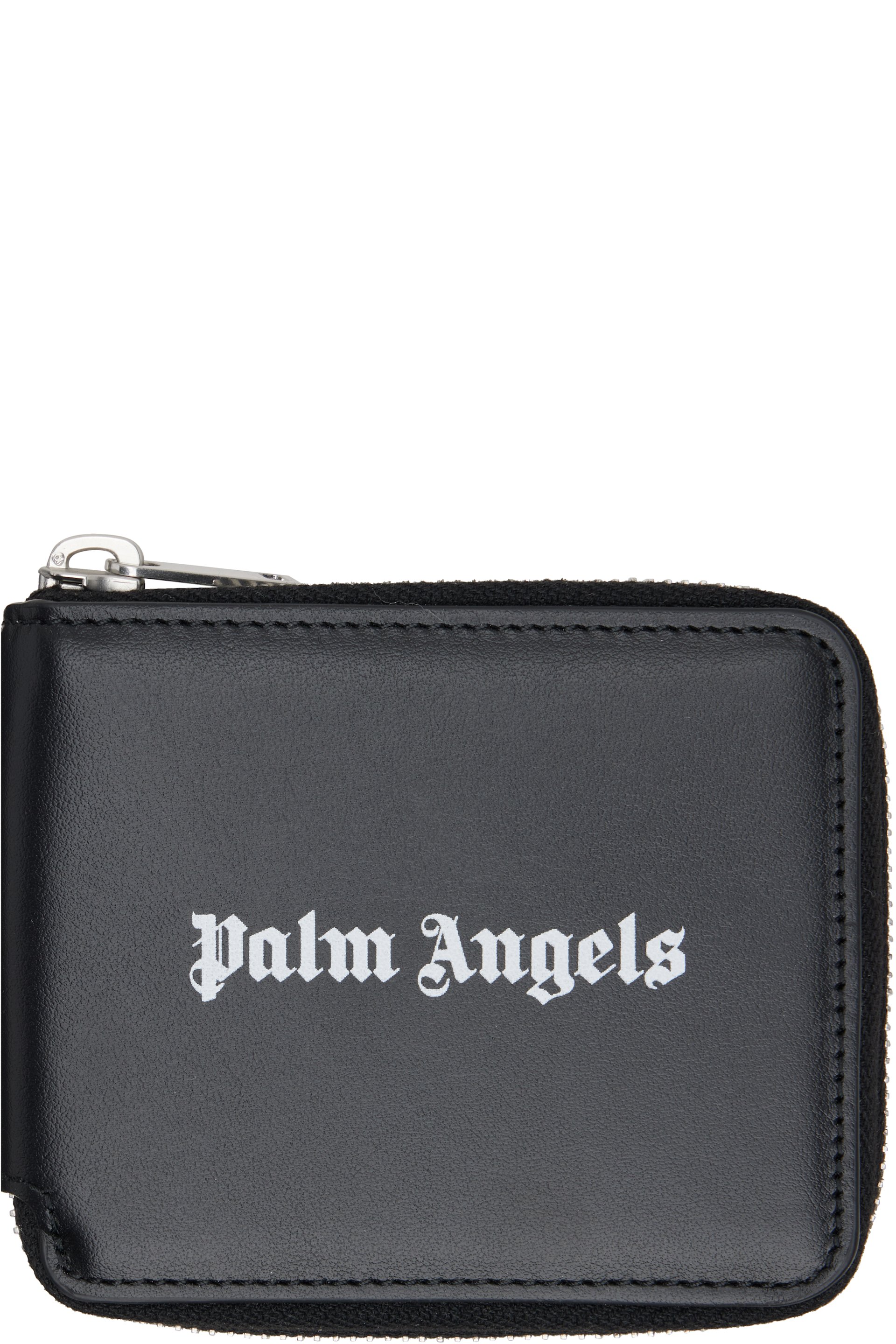 Palm Angels - Black Classic Logo Zip Around Wallet