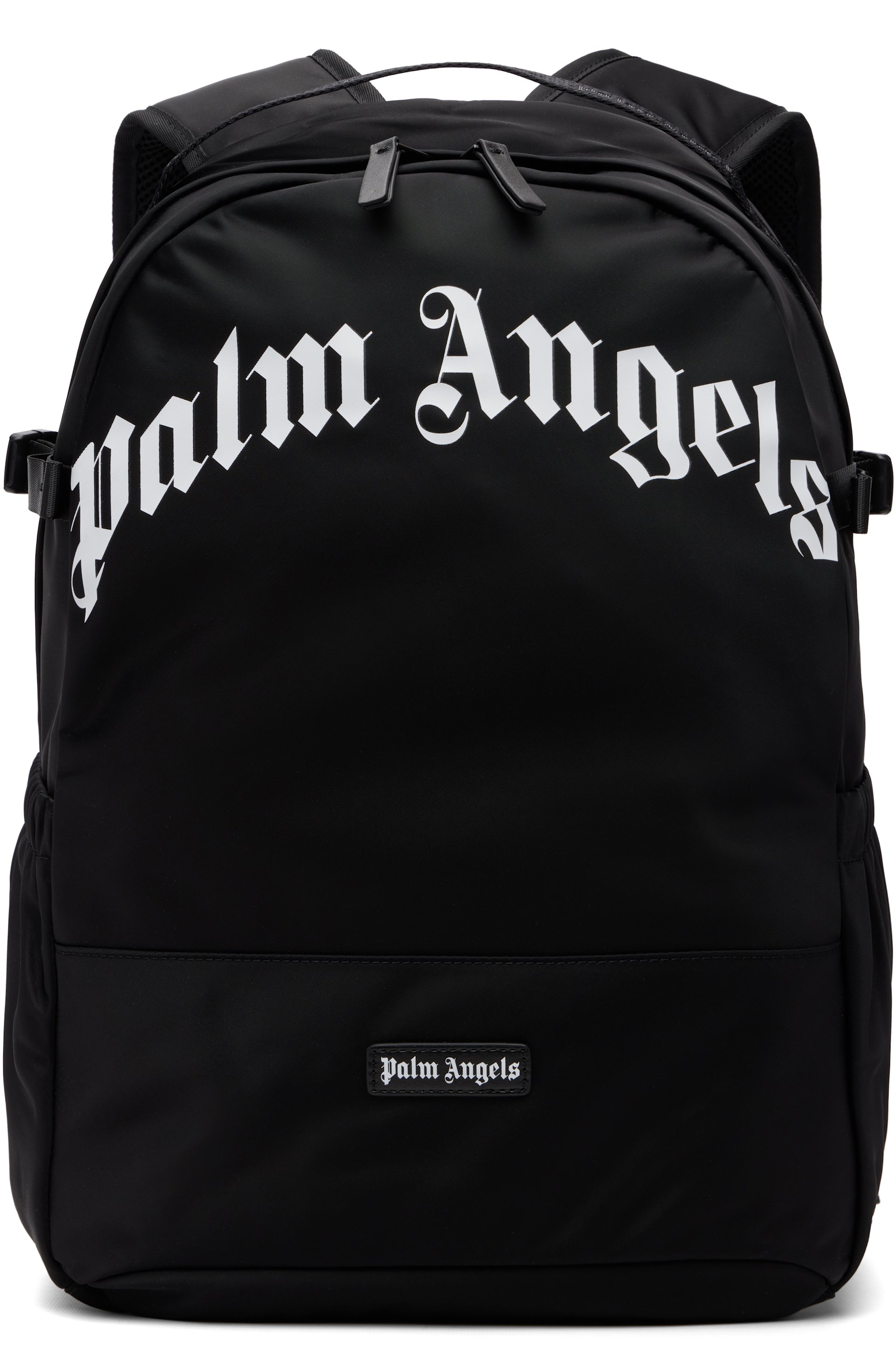 Palm Angels - Sac à dos noir à logo incurvé