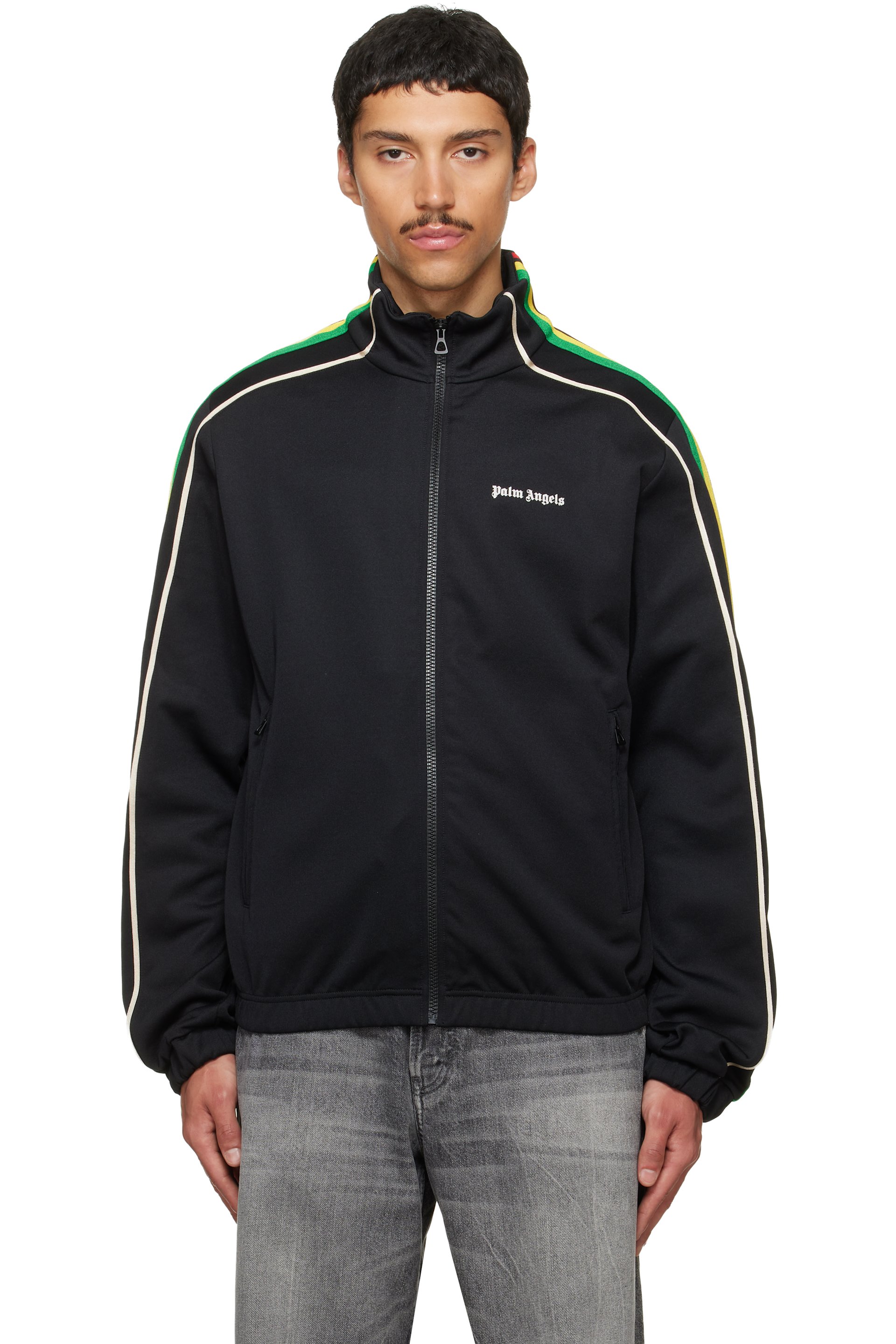 Palm Angels - Black Classic Logo Vintage Track Jacket