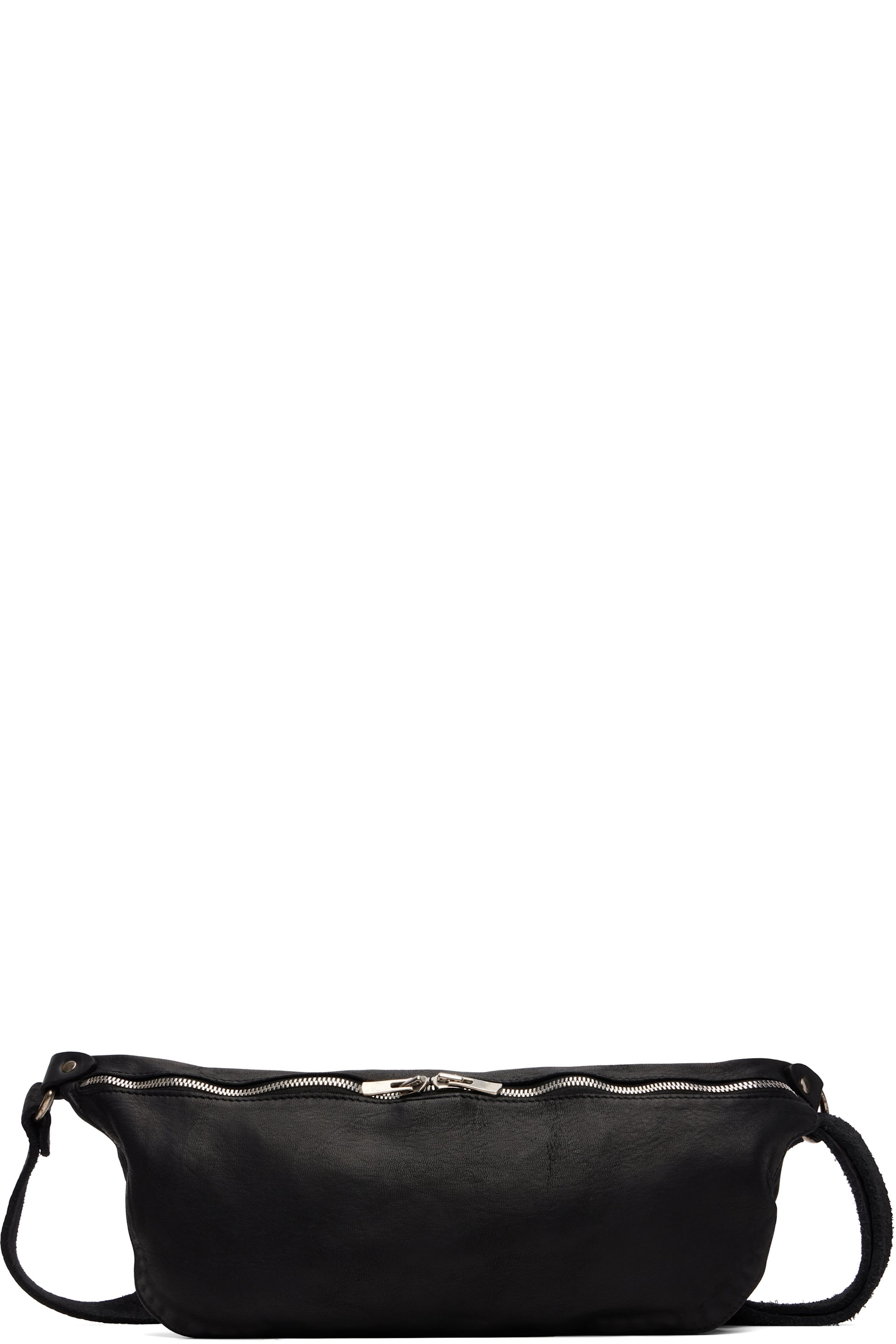 Guidi - Black Leather Belt Bag