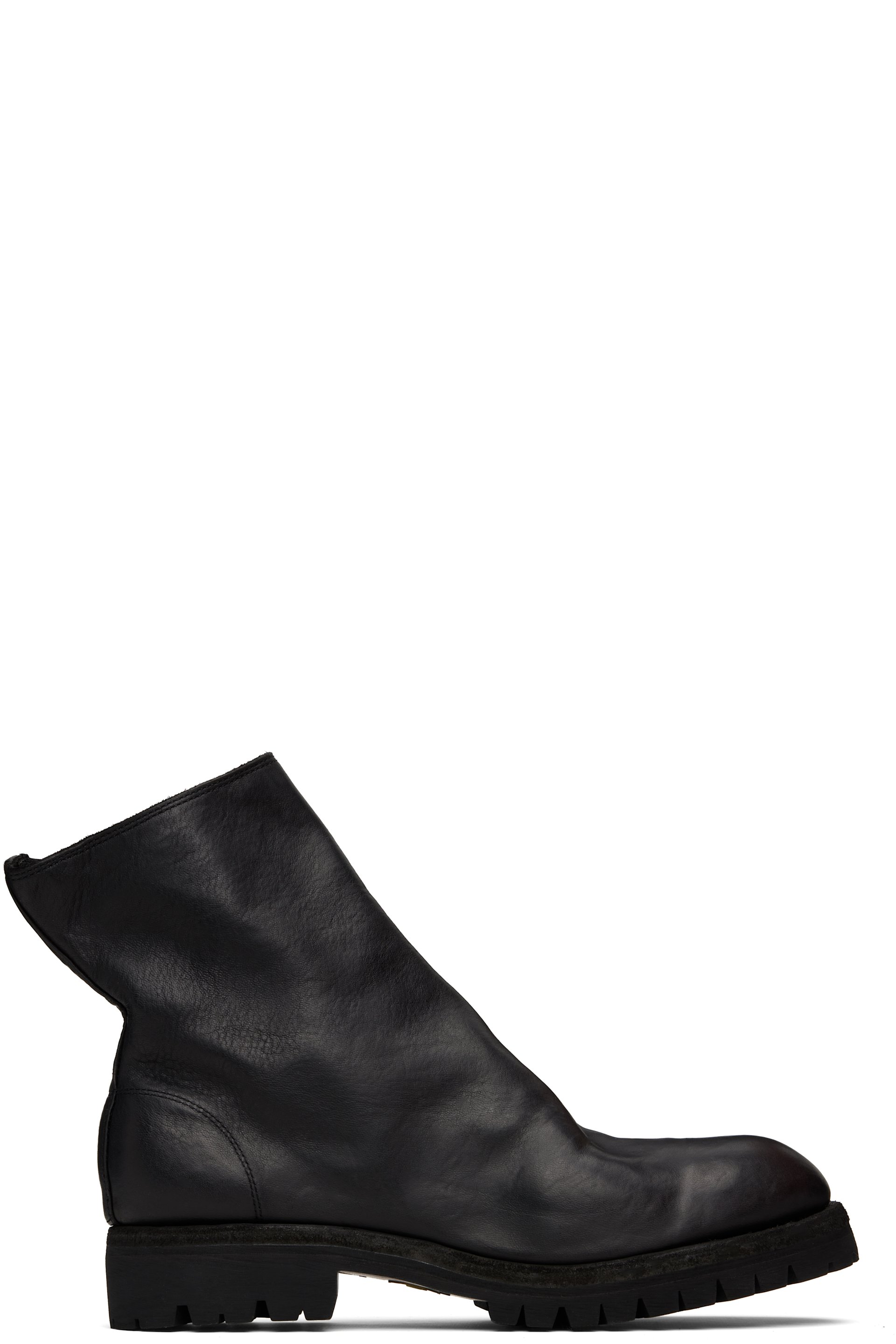 Guidi - Black 796LVX Leather Side Zip Top-Ankle Boots