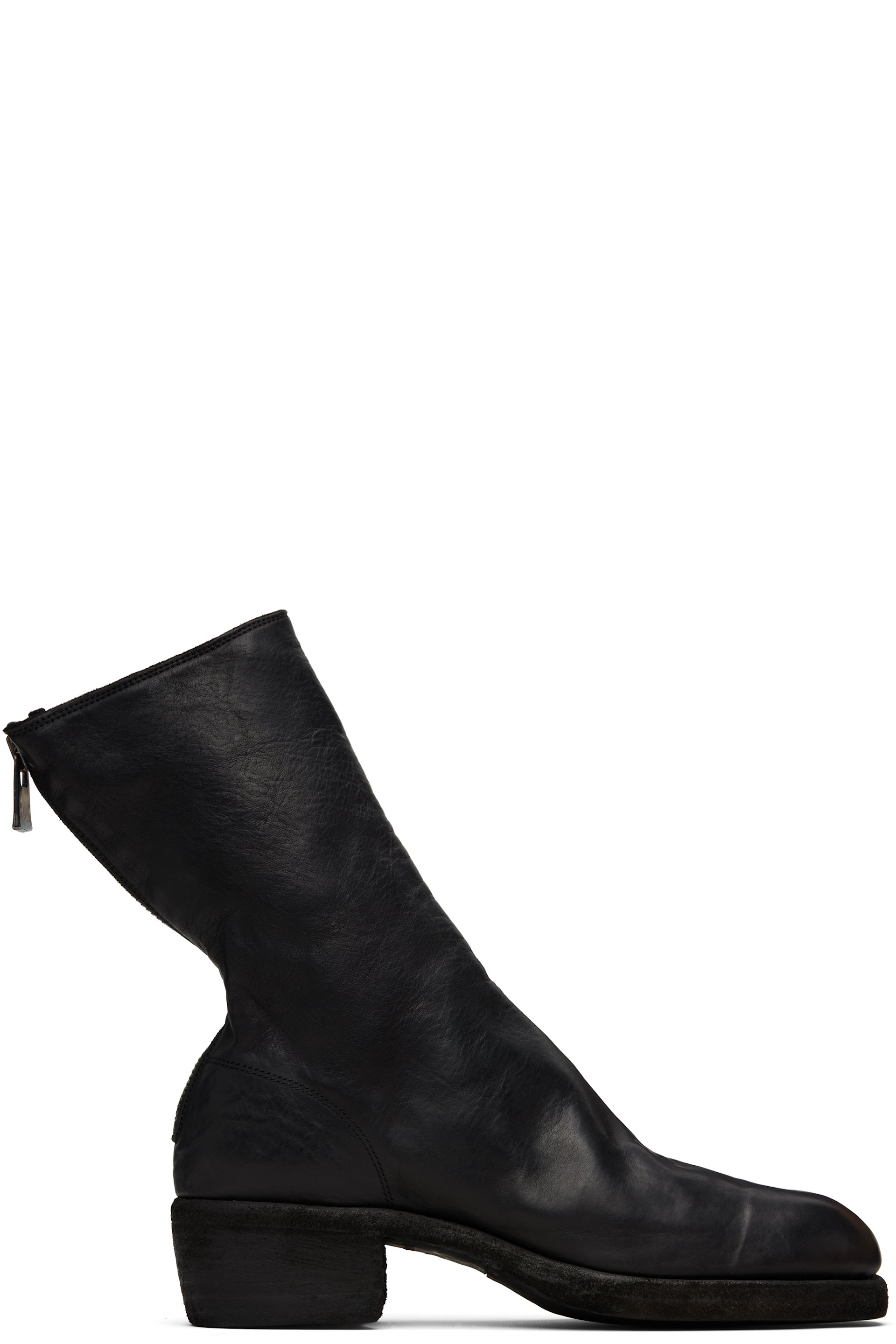 Guidi - Black Back Zip Boots