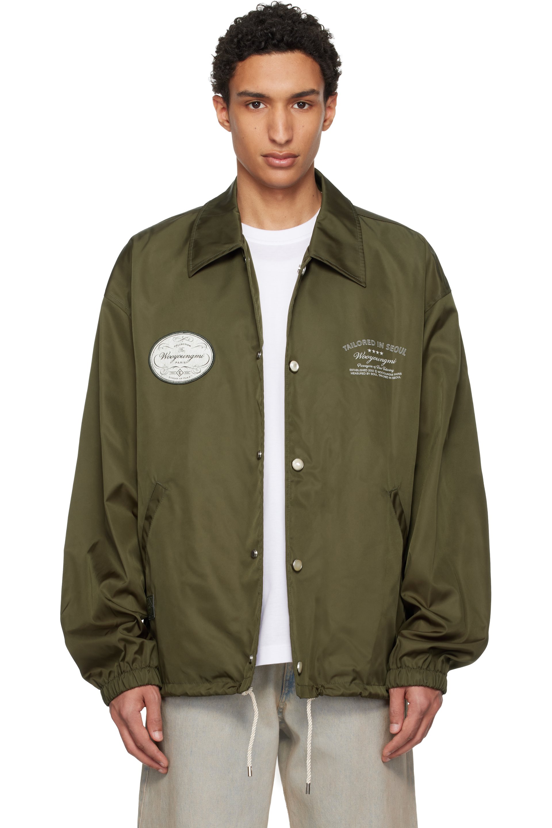 WOOYOUNGMI - Khaki Nylon Coach Jacket