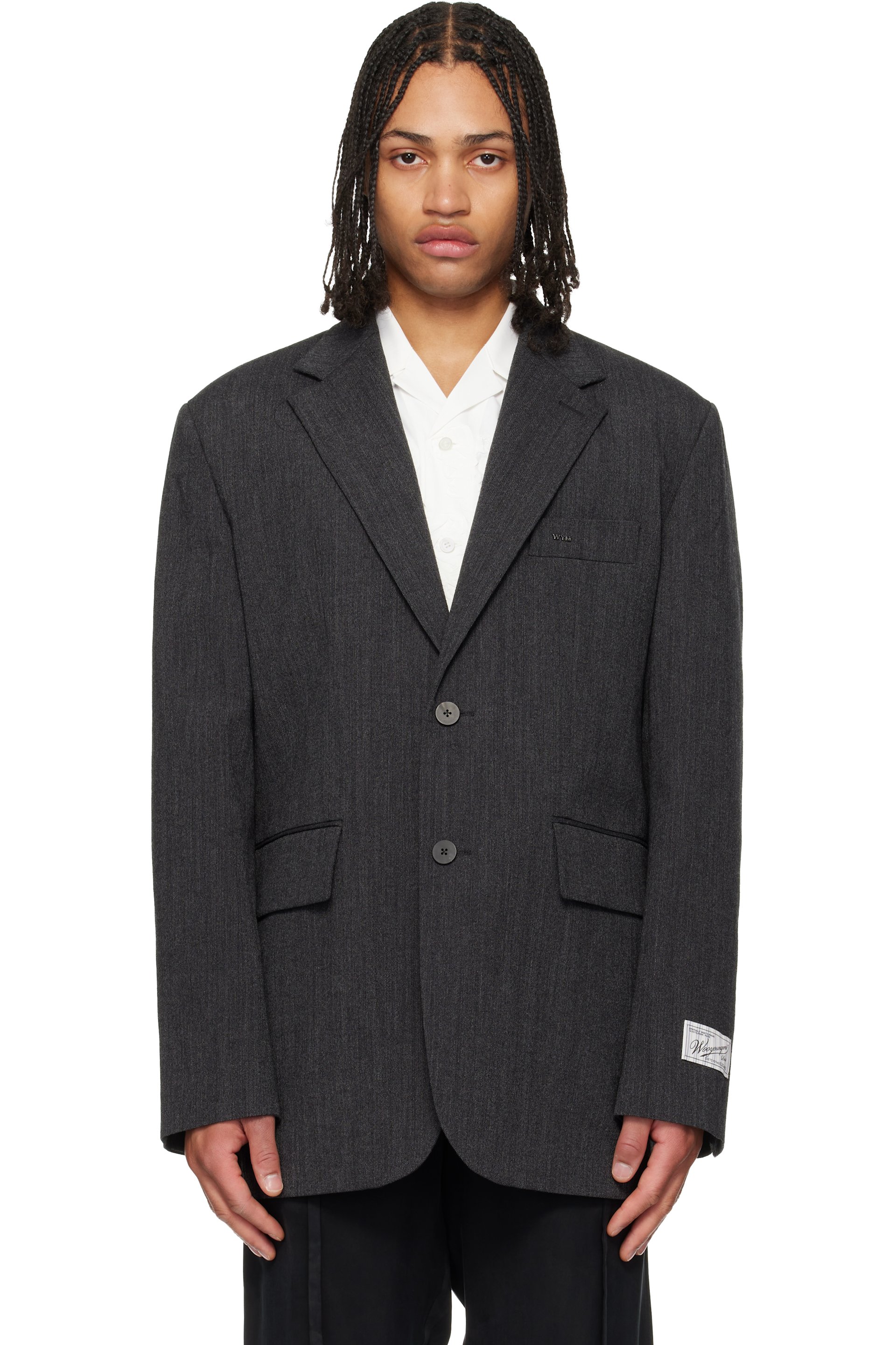 WOOYOUNGMI - Gray Oxford Single Blazer