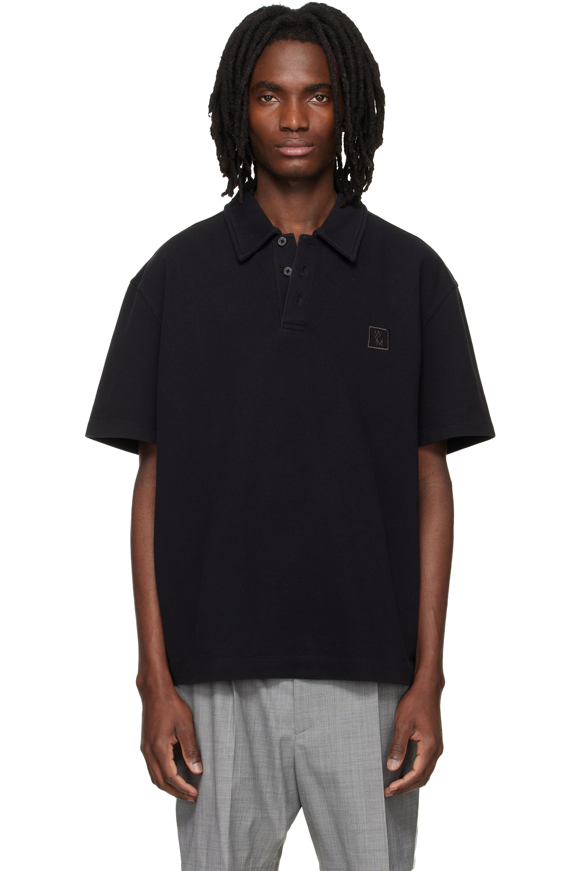 Black Back Logo Polo by WOOYOUNGMI on Sale