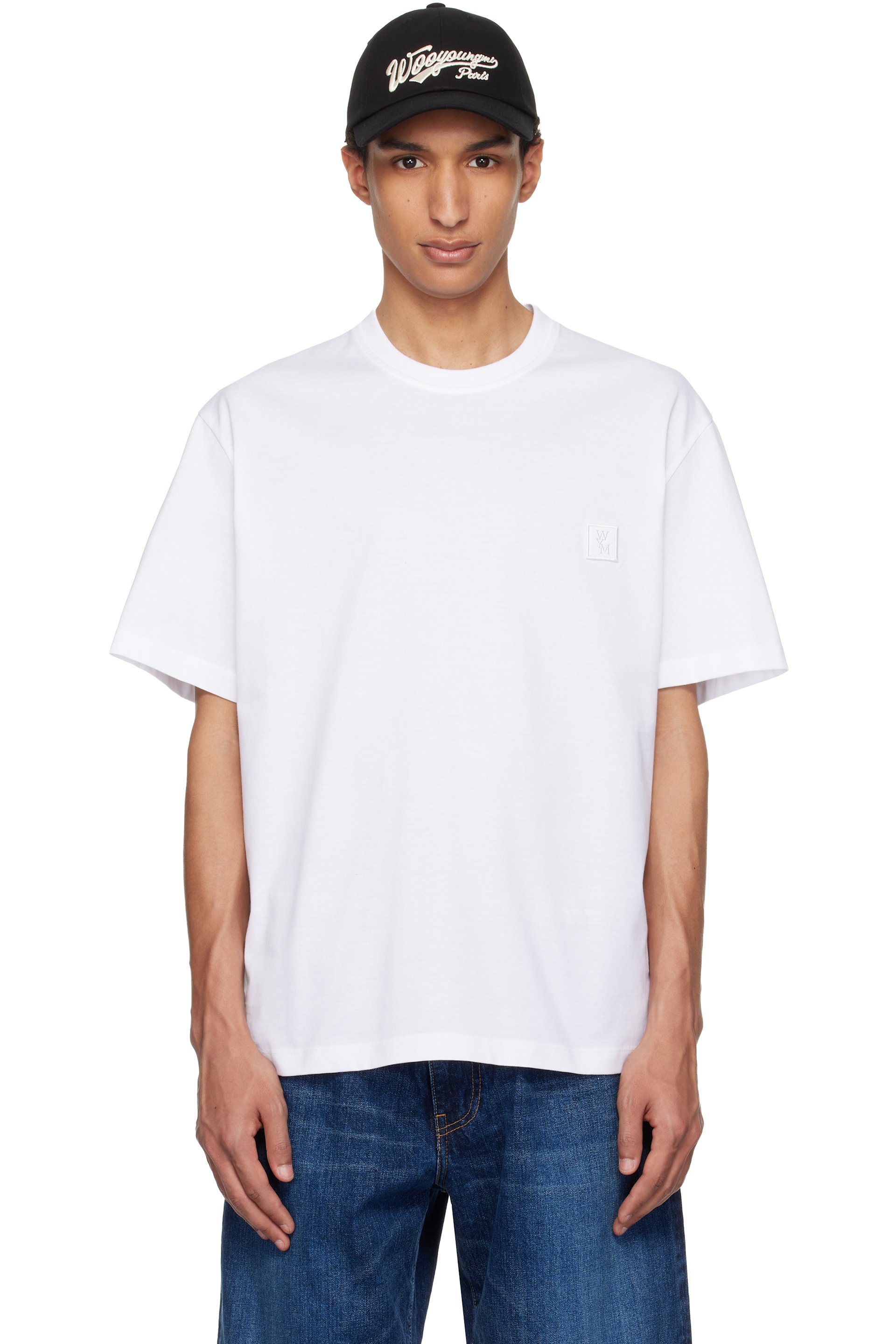 WOOYOUNGMI - White Flower Back Logo T-shirt