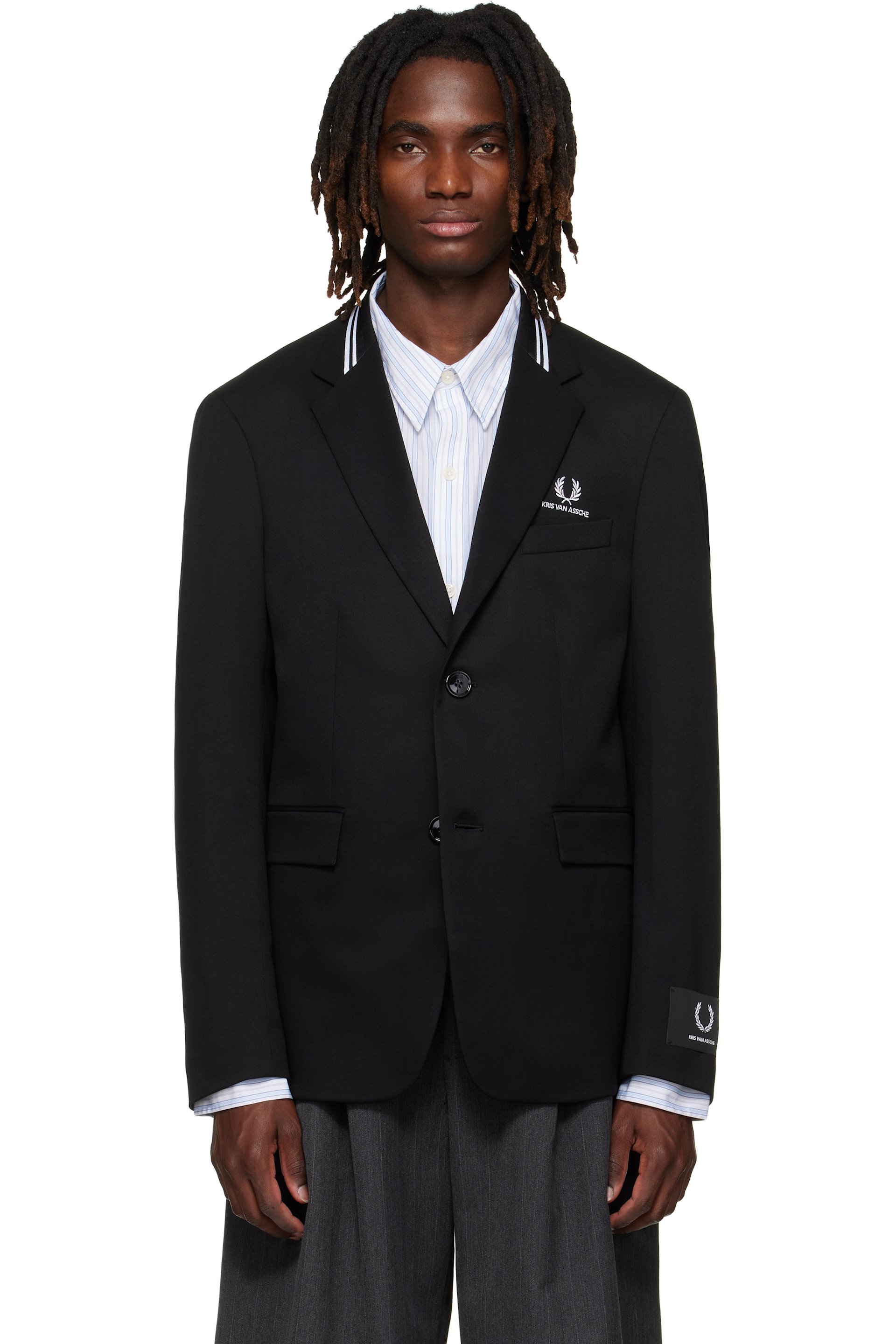 Fred Perry - Black Kris Van Assche Edition Casual Blazer