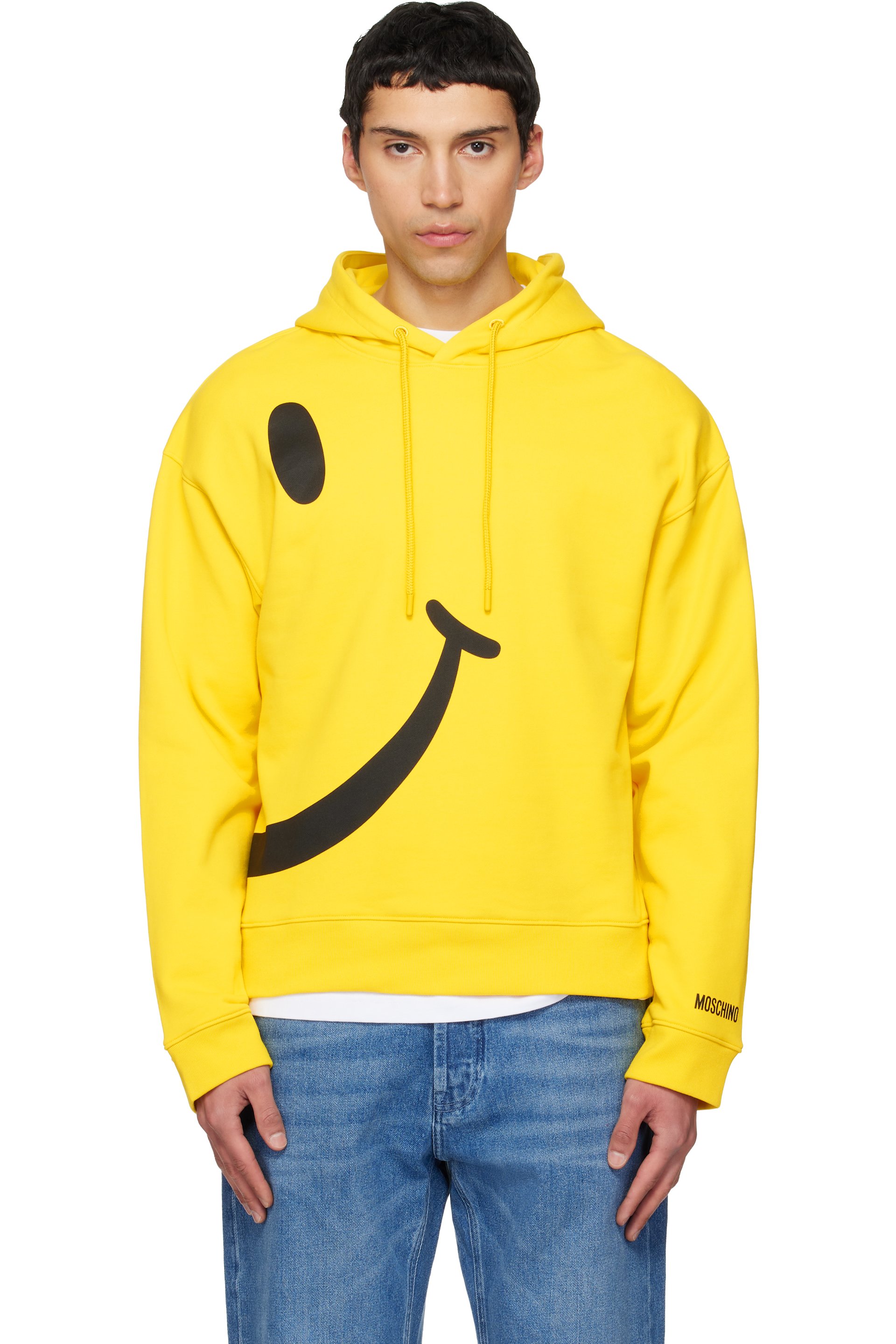 Moschino - Yellow Smiley Organic Cotton Hoodie