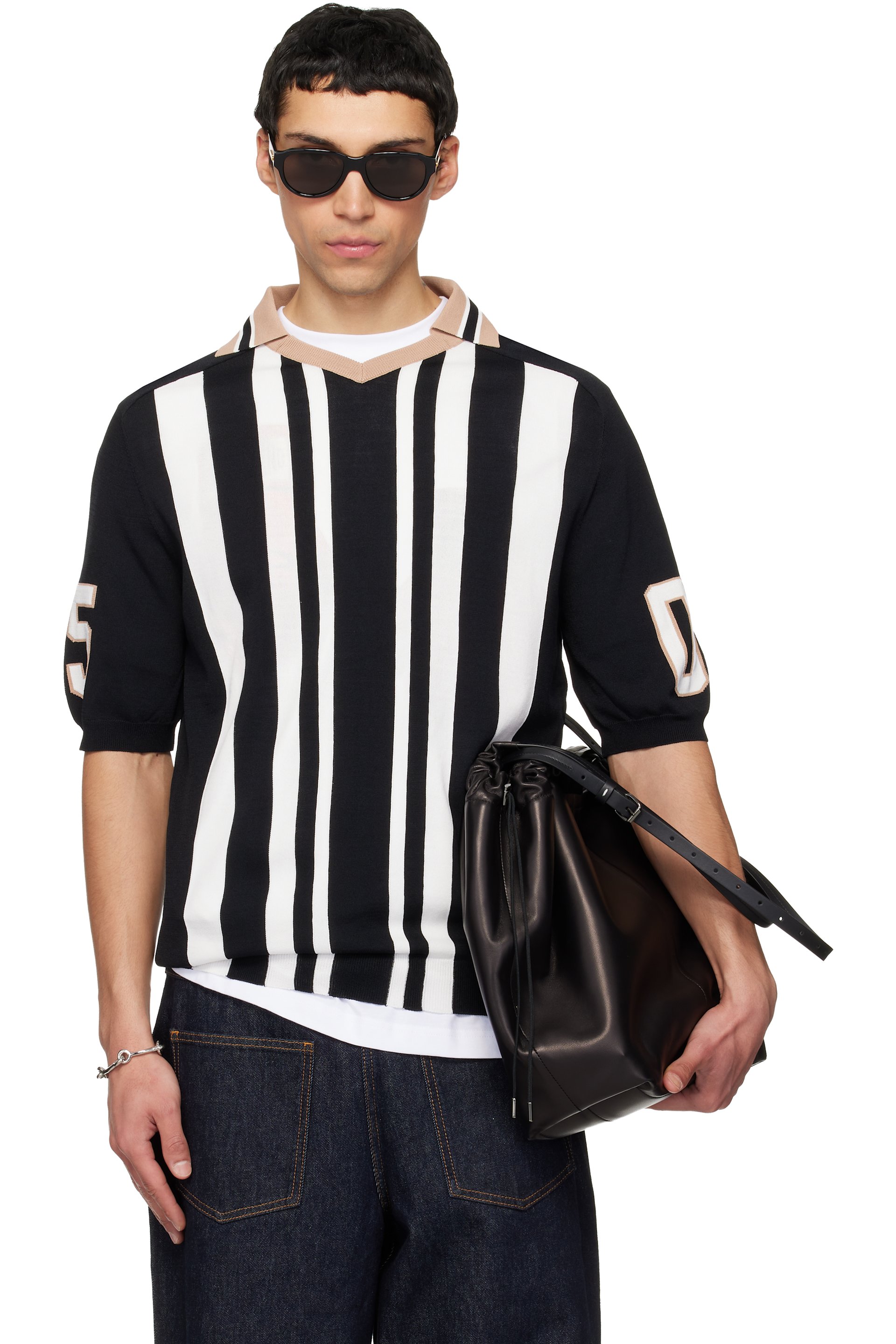 Moschino - Black & White Sport Inspired Polo