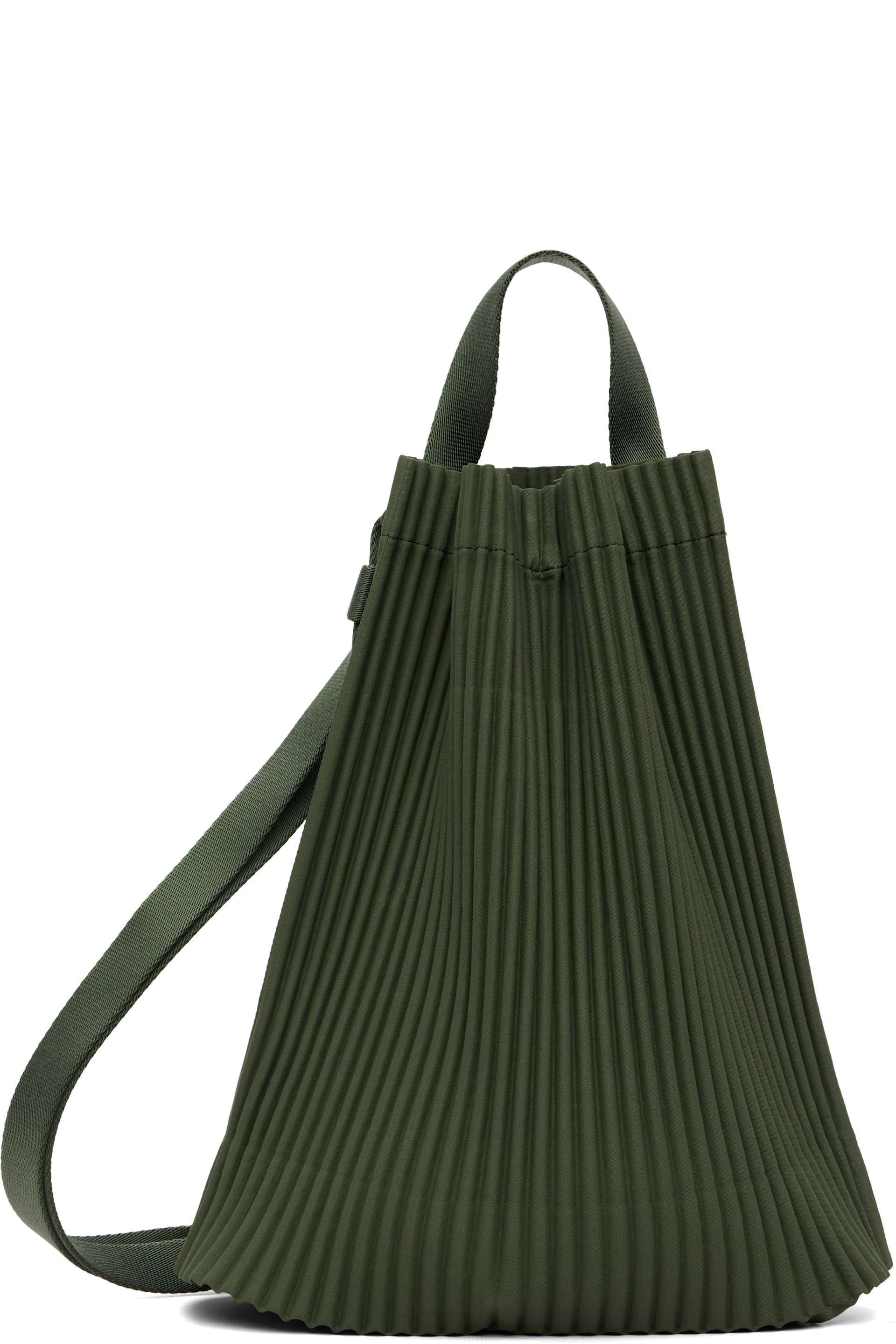 HOMME PLISSÉ ISSEY MIYAKE - Green Drawstring Pleats Bag