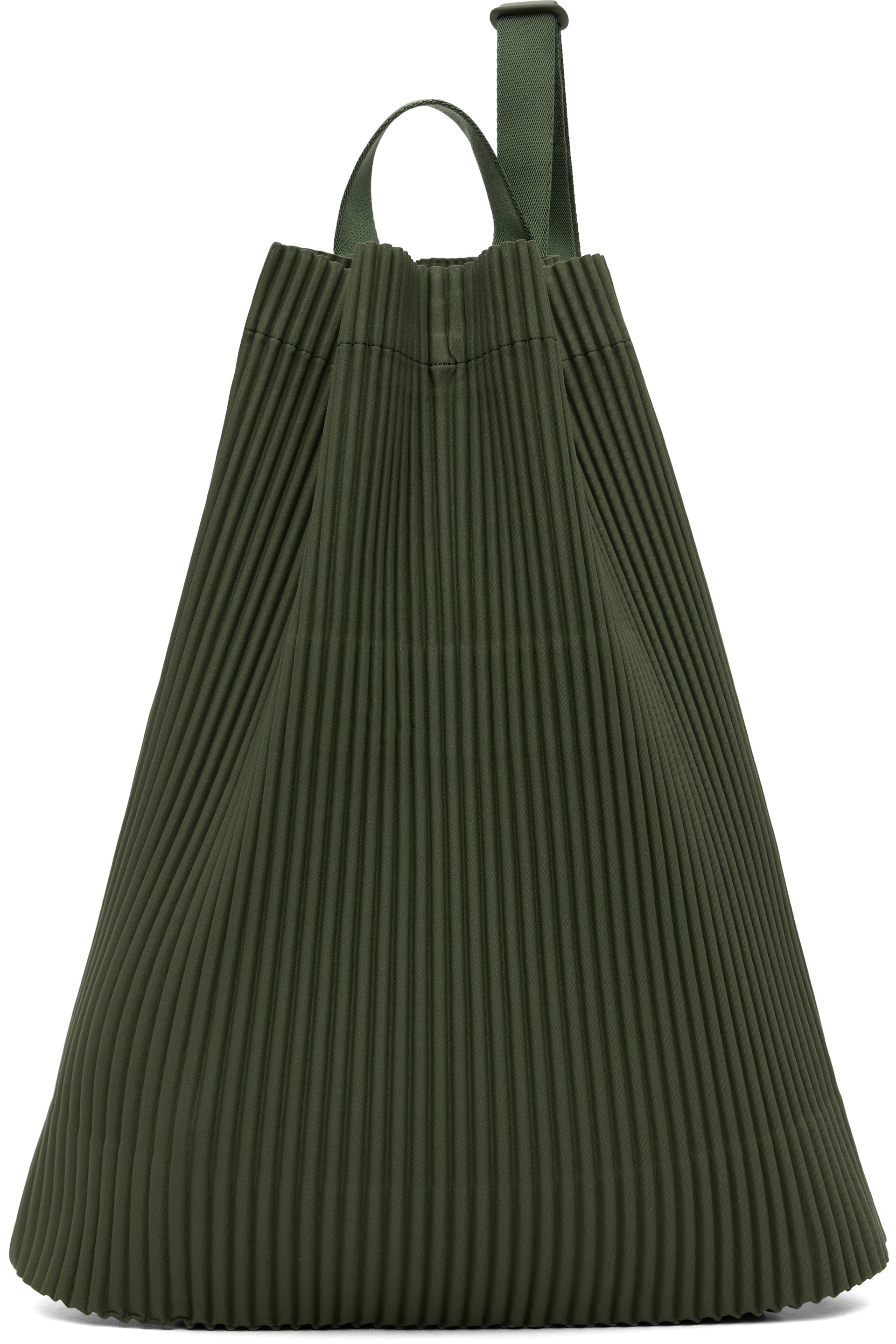 HOMME PLISSÉ ISSEY MIYAKE - Green Drawstring Pleats Bag