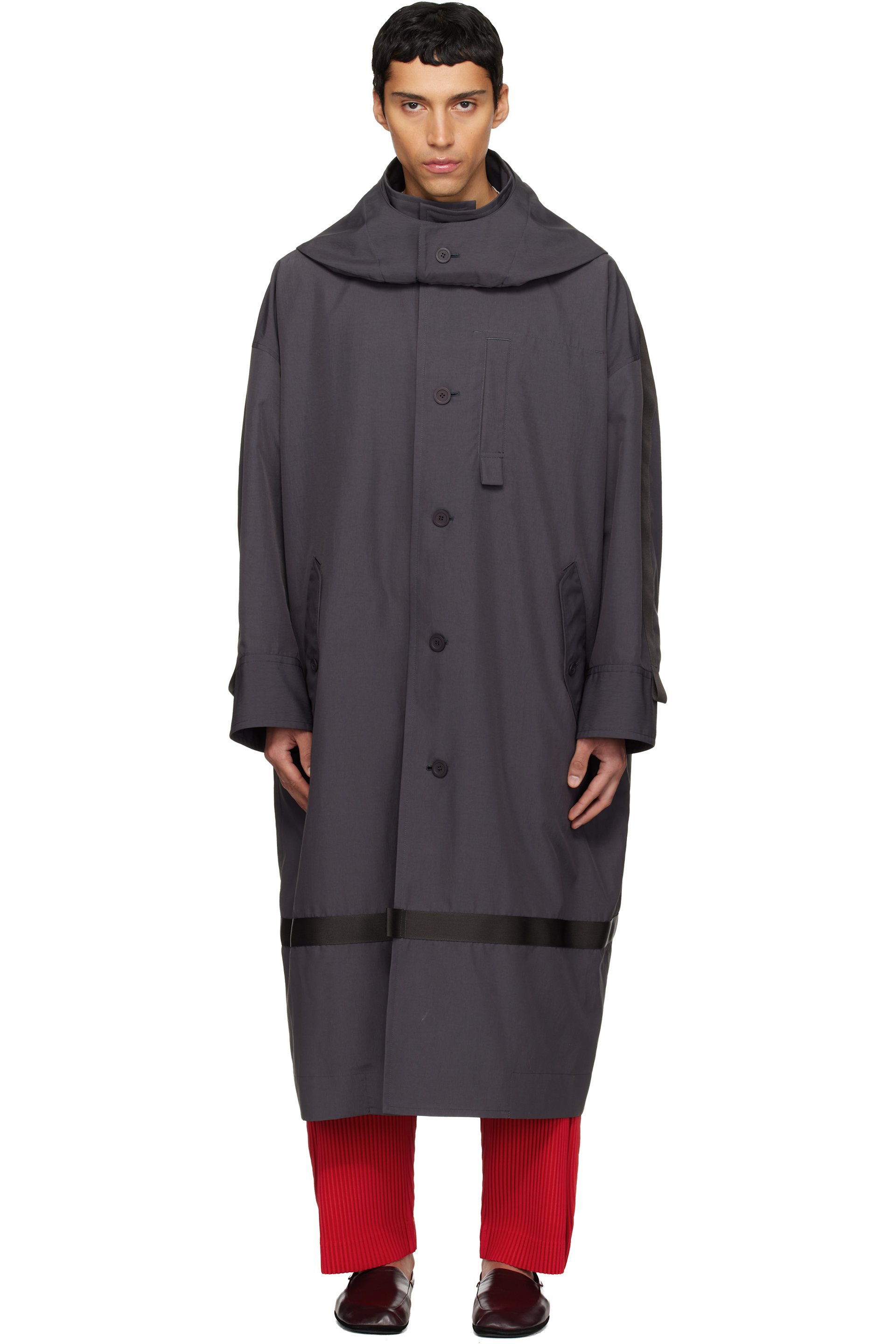 HOMME PLISSÉ ISSEY MIYAKE - Gray Carrier Carried Coat