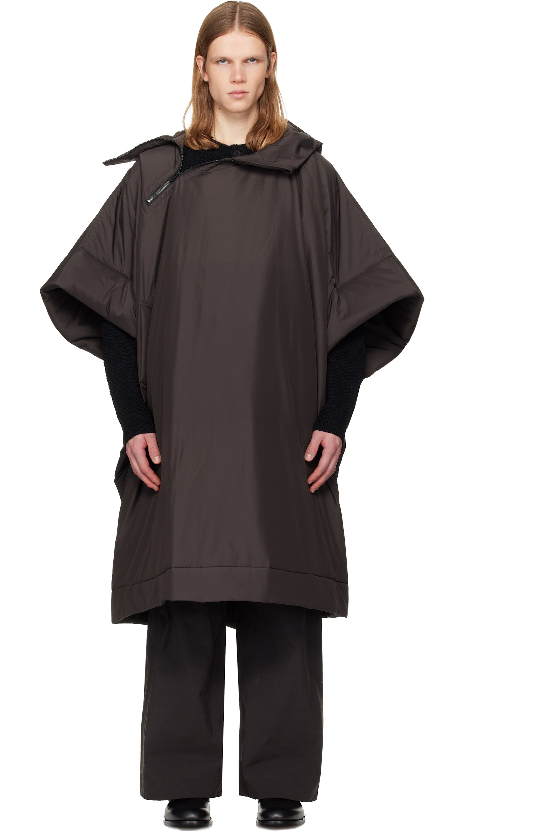 HOMME PLISSÉ ISSEY MIYAKE - Brown Duvet Coat