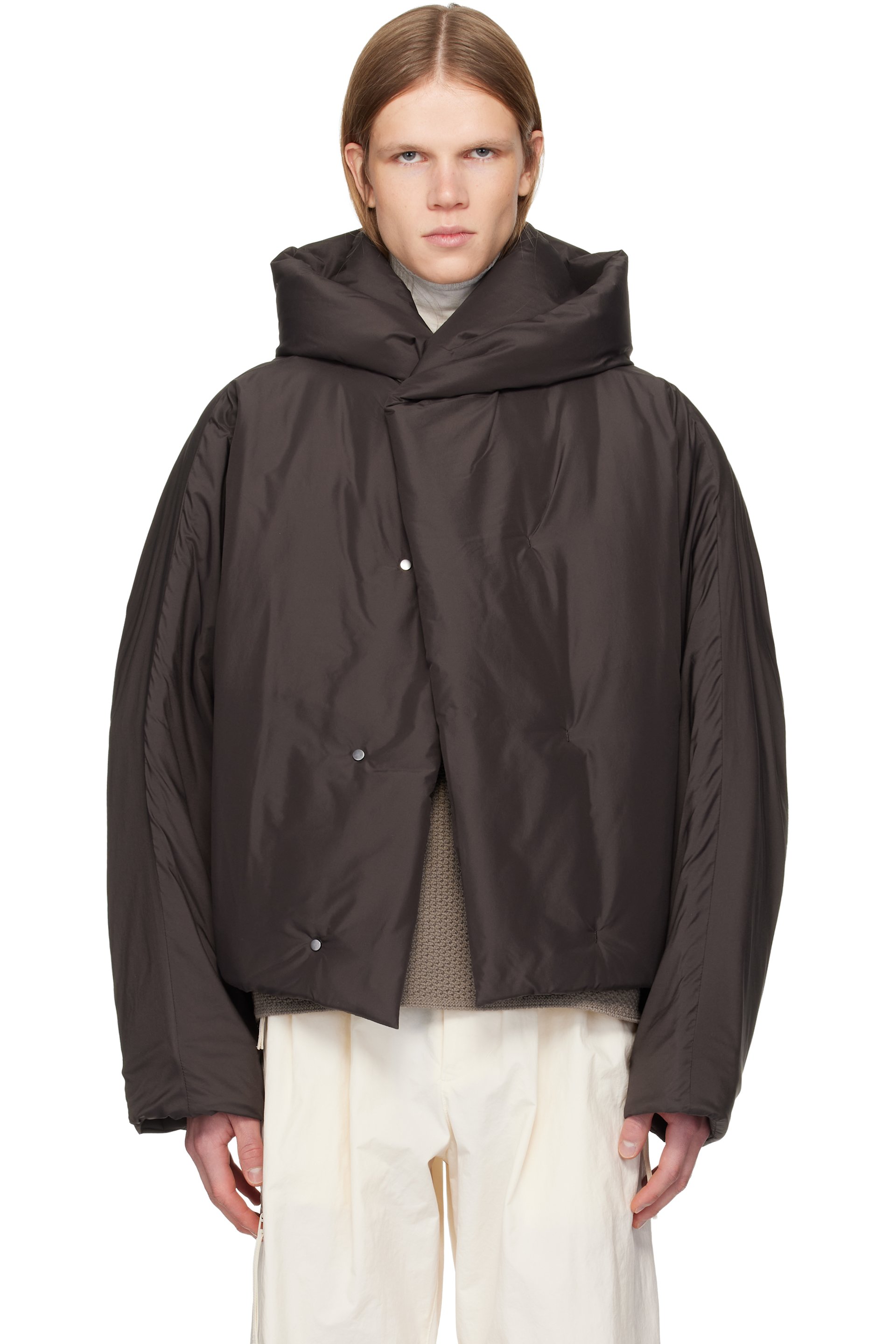 HOMME PLISSÉ ISSEY MIYAKE - Brown Blouson Duvet Jacket
