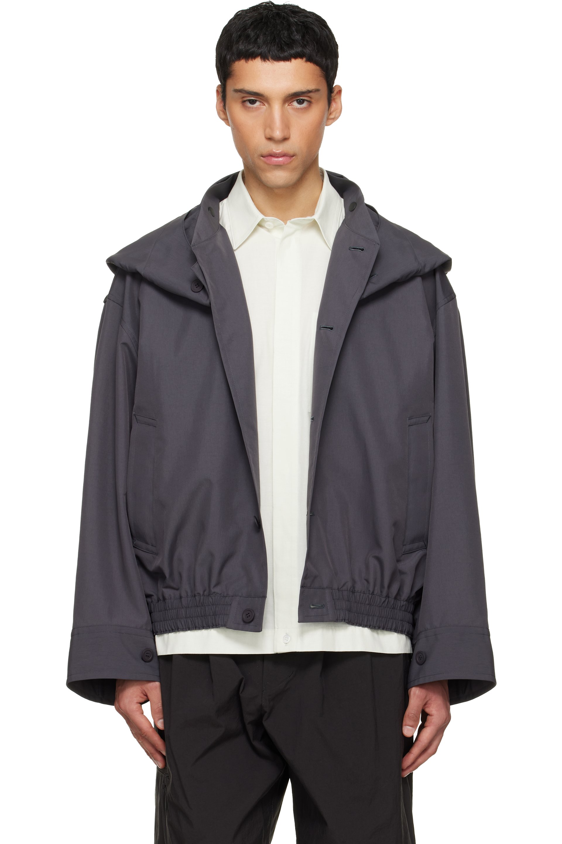 HOMME PLISSÉ ISSEY MIYAKE - Gray Carrier Jacket