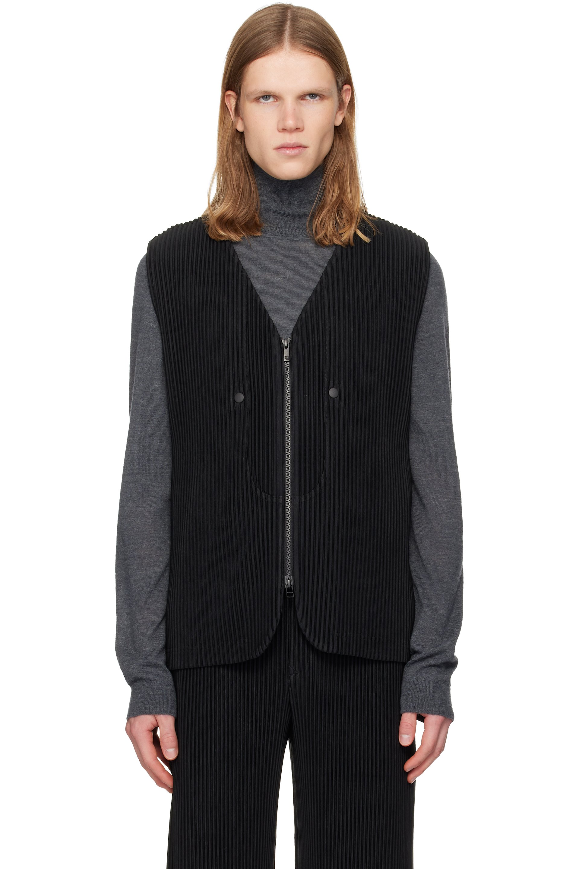 HOMME PLISSÉ ISSEY MIYAKE - Black Quarry Vest