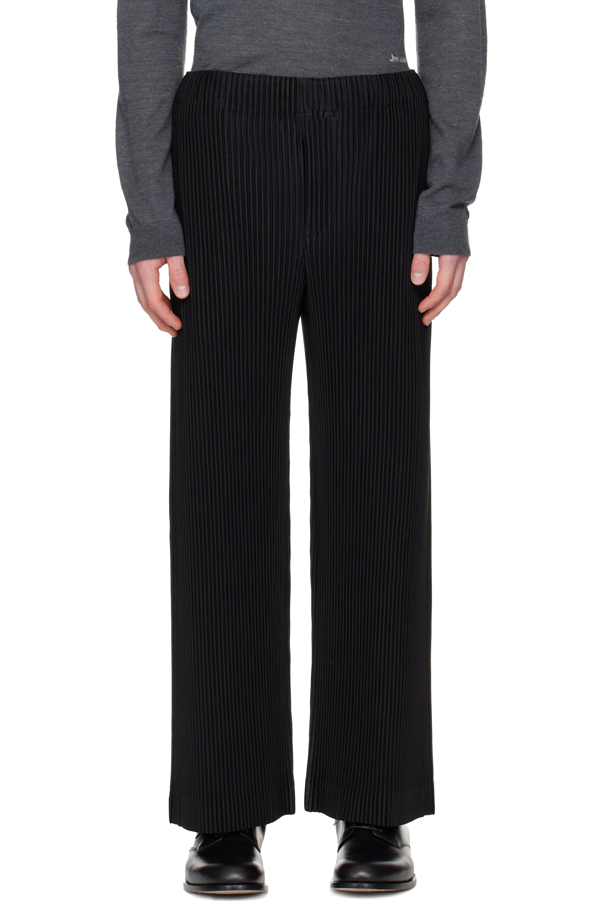 HOMME PLISSÉ ISSEY MIYAKE: Black Monthly Colors October Trousers